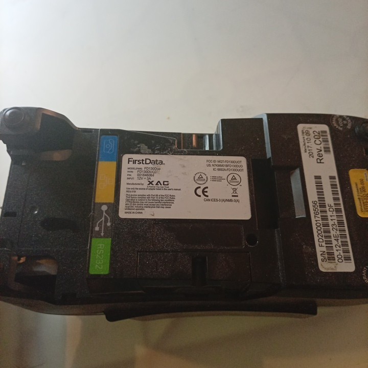 First Data FD130DUO -001846064 Credit Card Machine No Power Cord