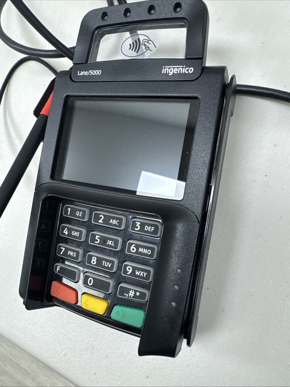 Ingenico Lane 5000 V2 Standard Terminal (PRB303115741) w/ cable and adaptor