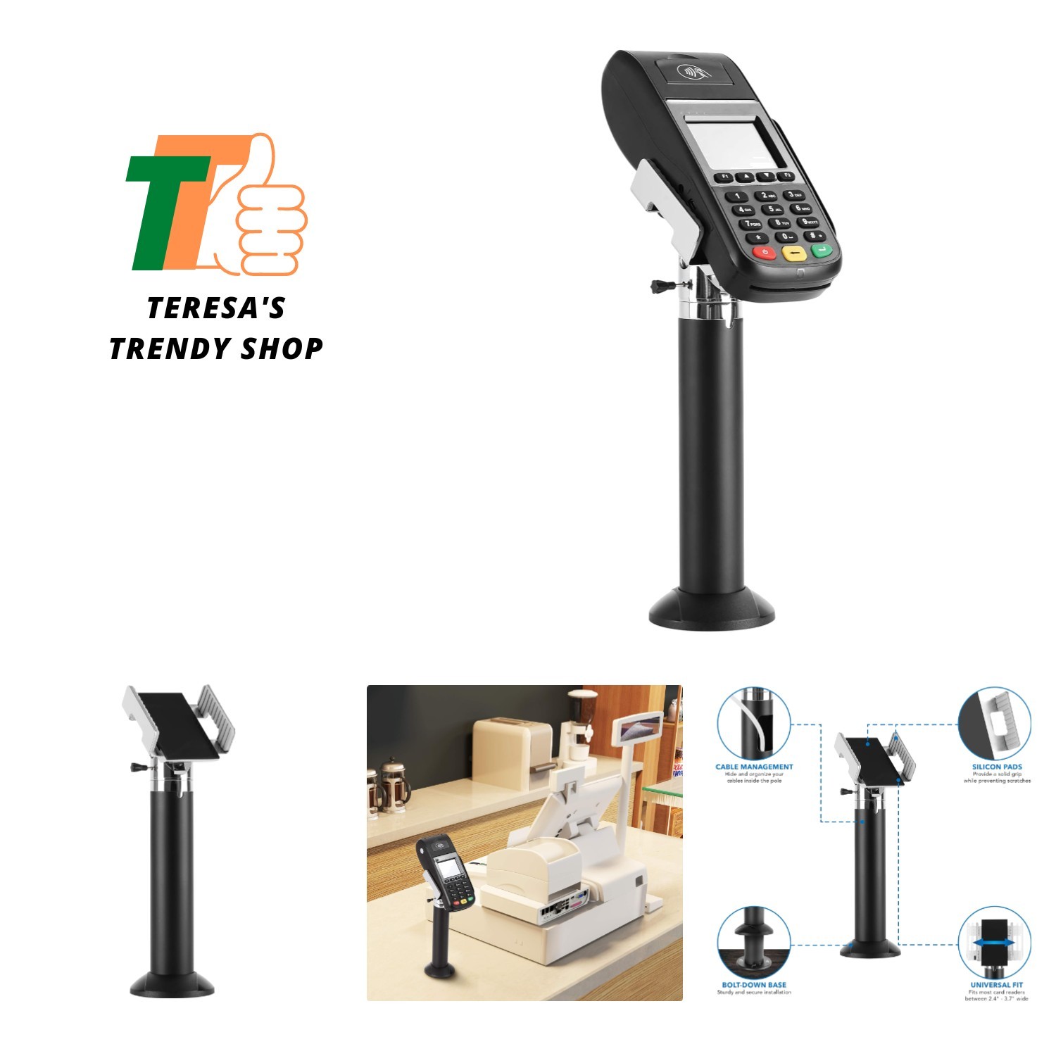 Universal Credit Card POS Terminal Stand for VeriFone Ingenico First Data Car…