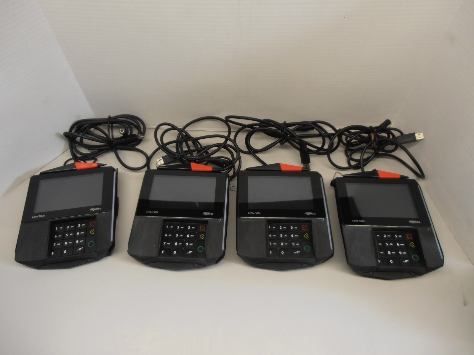 Lot Of 4 Ingenico Lane/7000 Credit Card Payment Terminal(NOT TESTED)