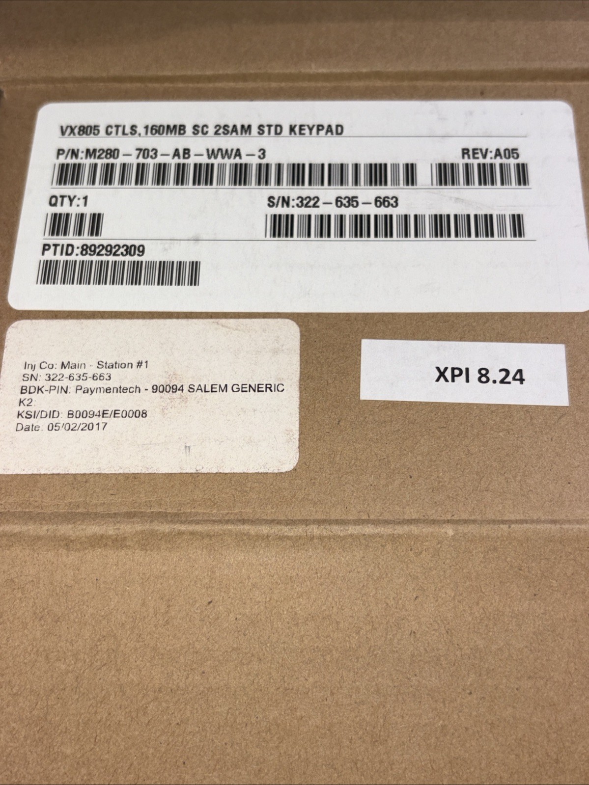 VeriFone VX805 CTLS Pin Pad Chip/Card Reader