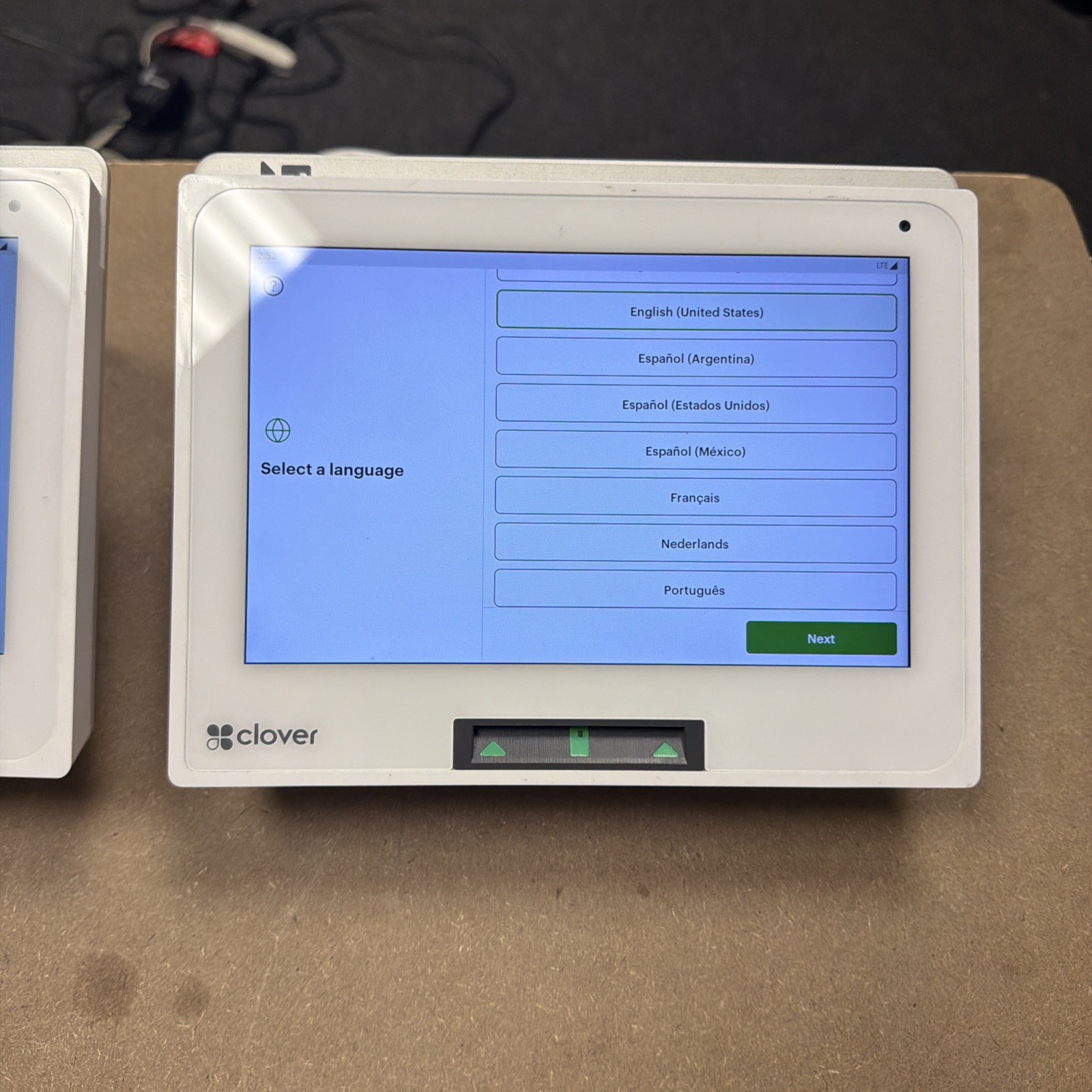 Lot of 2 Factory Reset Clover Mini Wi-Fi C305 Point of Sale System w/ Hub + PSU