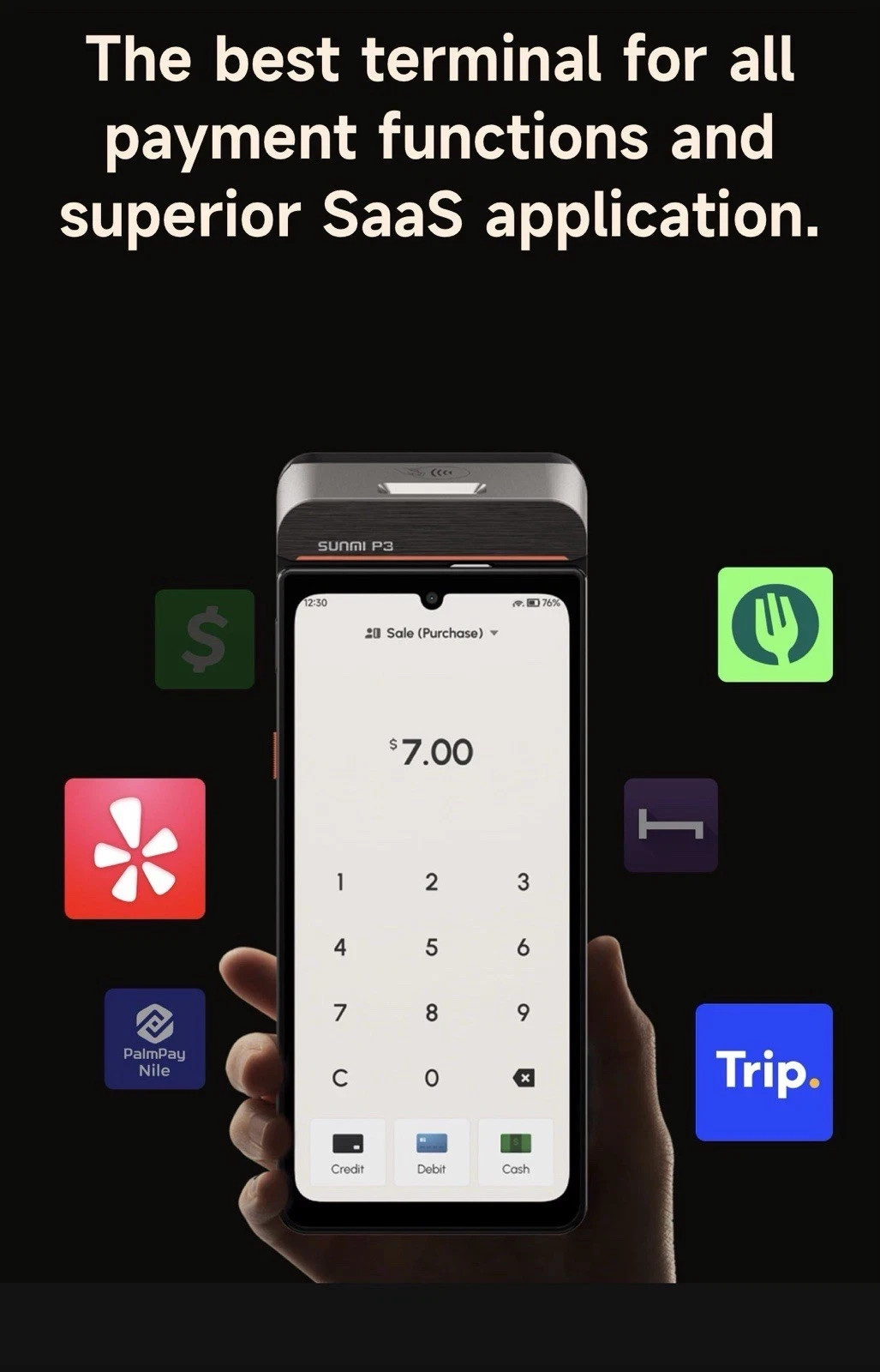 SUNMI P3H Smart Payment Terminal Pioneer for Digital Payment “Brand New Sealed”