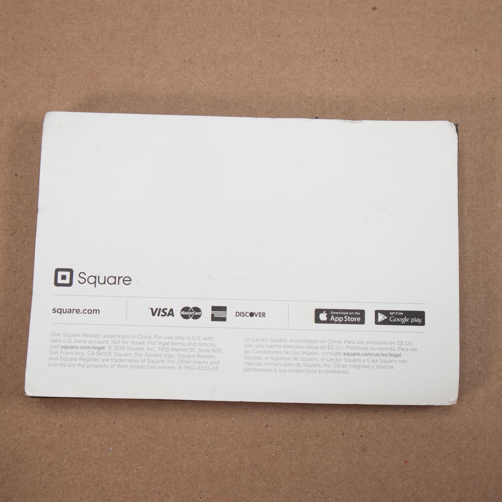 Square Reader White Credit Card Reader Magstripe 3.5mm Audio Jack POS 2015