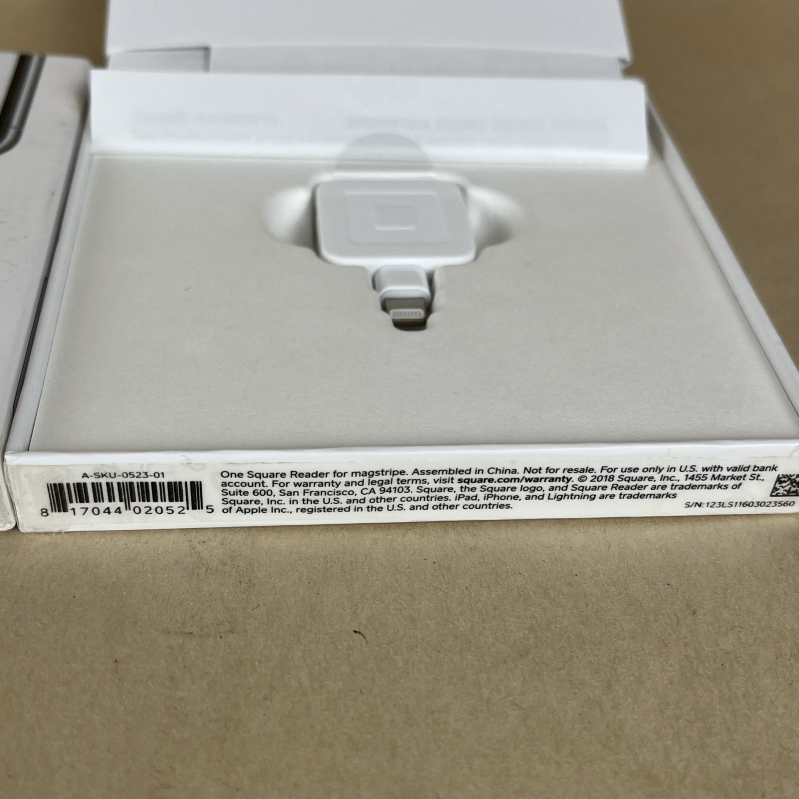 SQUARE READER FOR MAGSTRIPE PAYMENT READER ASKU0523 New Open Box