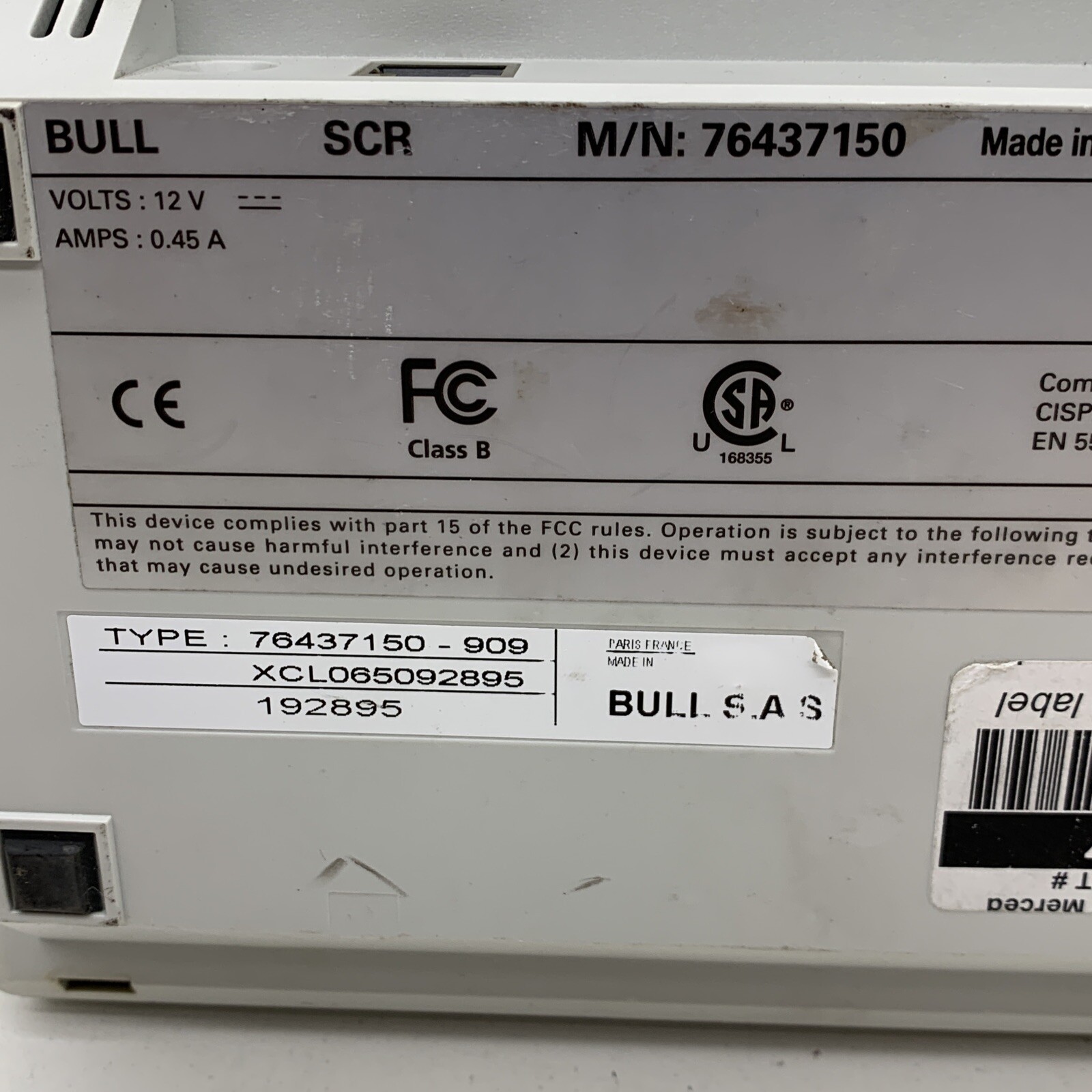 BULL Swift 76437150 Vintage Classic Credit Card Reader