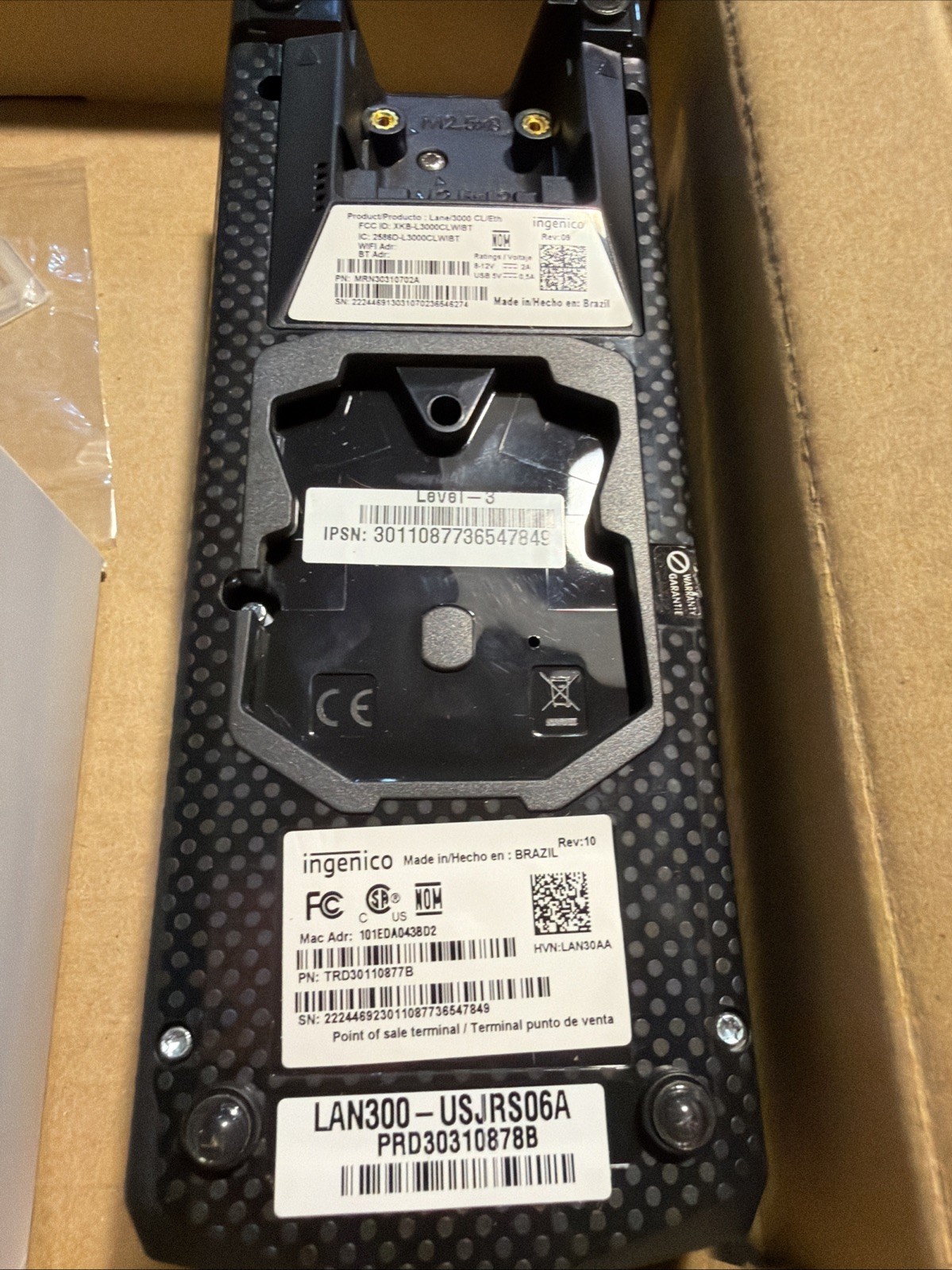 Ingenico Lane/3000 Credit Card Machine Terminal (PRD30310878A)