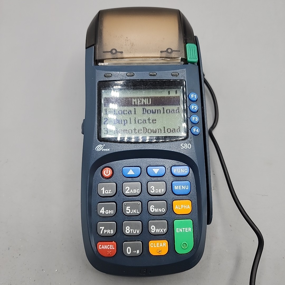 Used Pax S80 Credit Card Terminal with Power Cord Reset