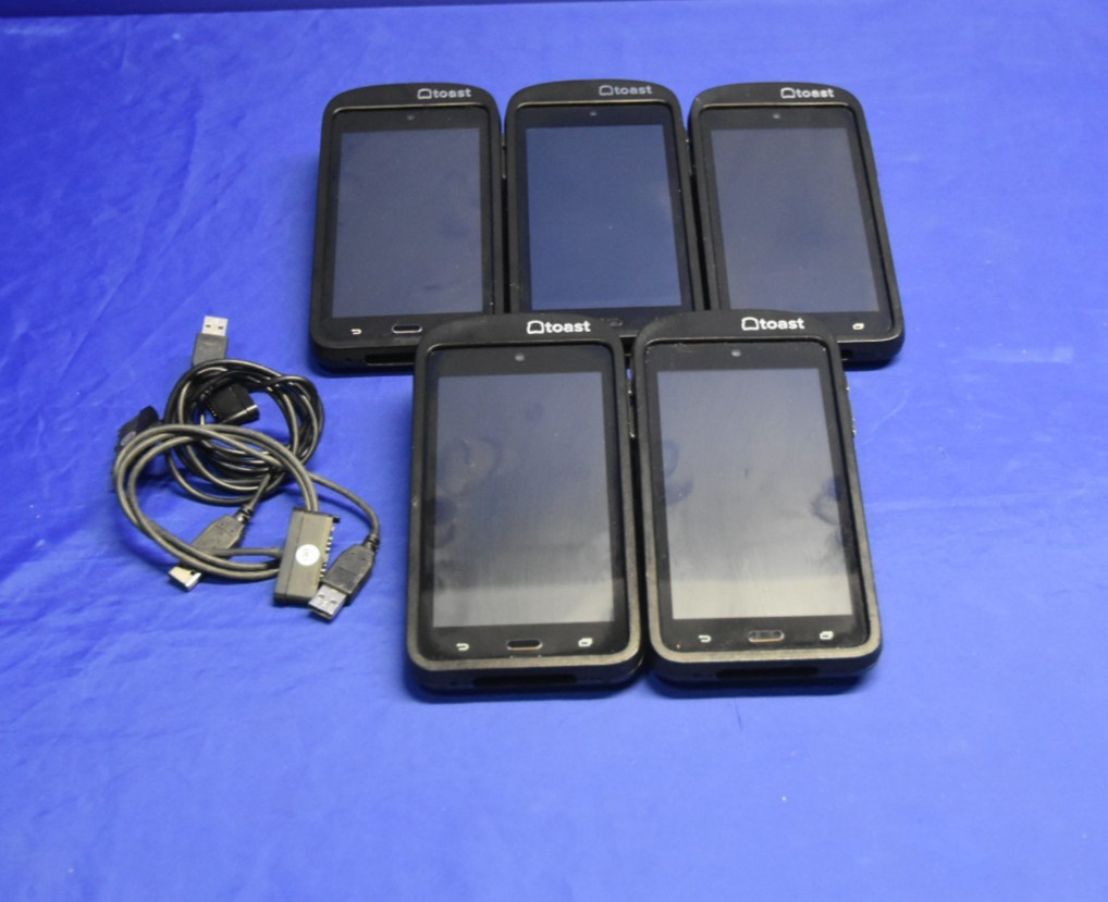 5 – Lot of Toast GO 1 (TG100) Handhelds POS With Credit CARD READER System