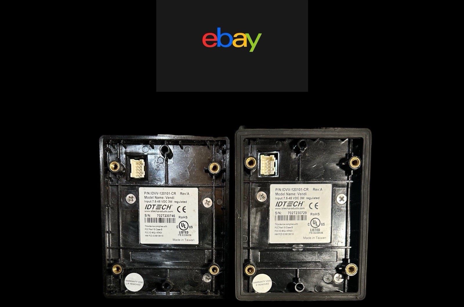 Lot of 2 Crane Merchandising Systems ViVOpay Vendi Card Readers – Untested/As-Is