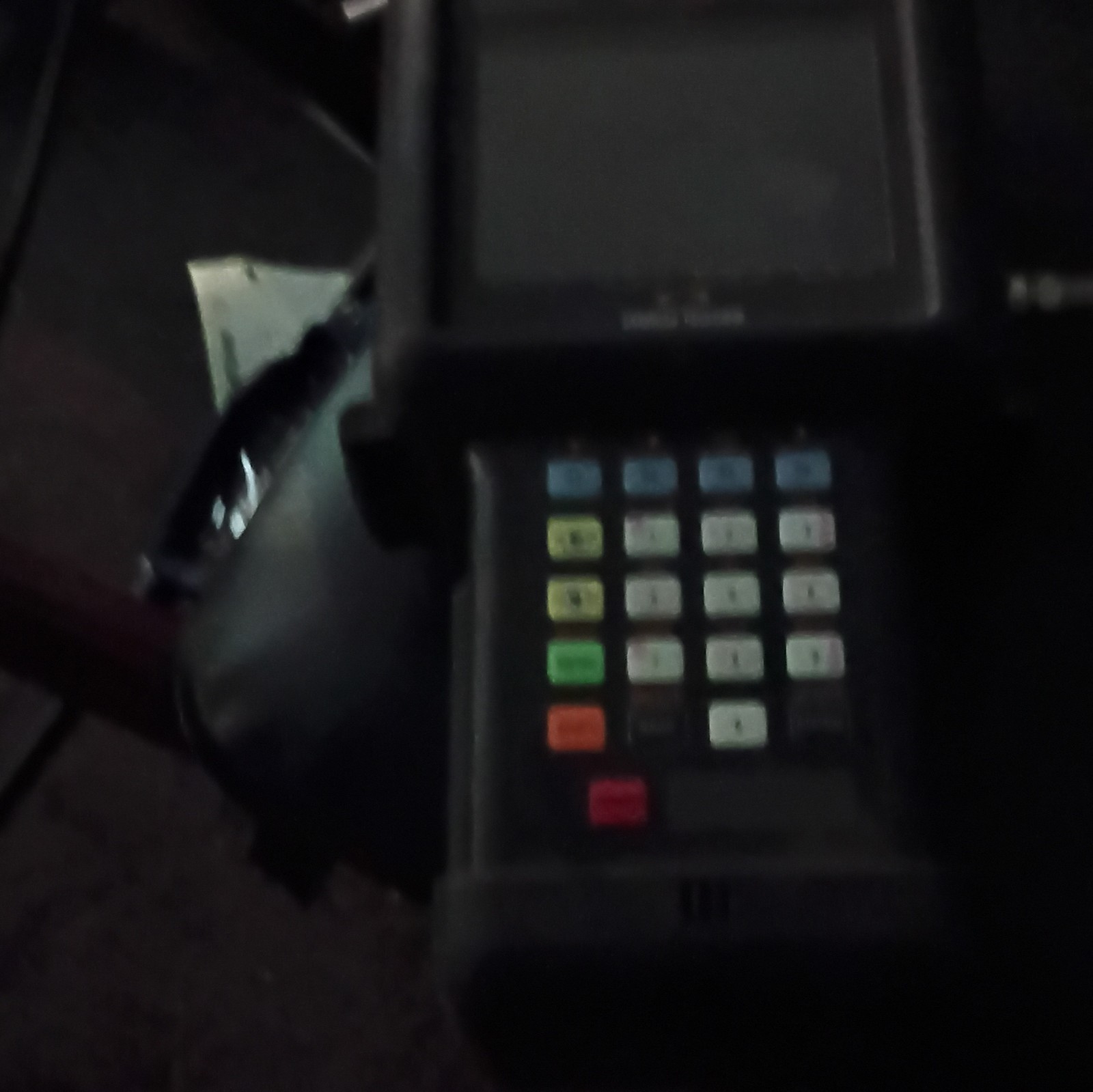 Wired Handheld Credit Card Terminal POS Payment Device w/ Keypad Display Screen