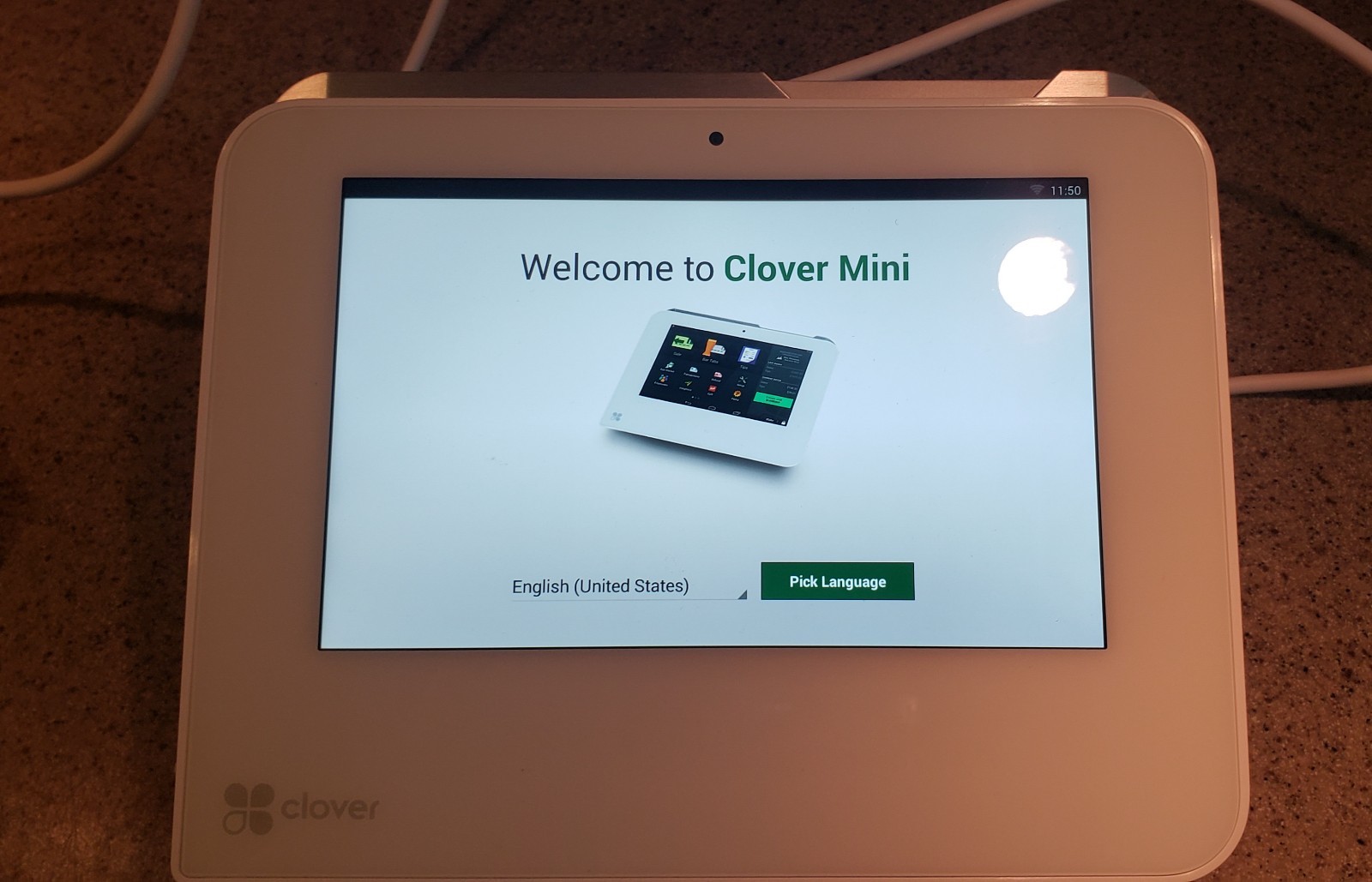 Clover Mini C300 Wi-Fi POS Terminal Flawless Used Once w/accessories