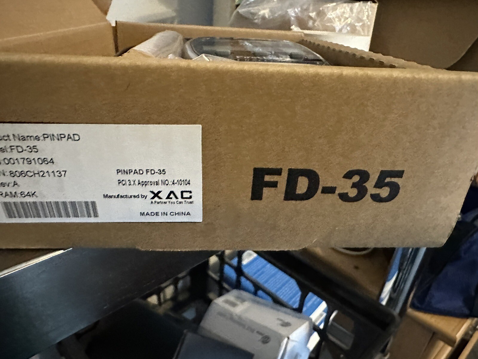 First Data FD130 Credit Card Terminal w/ PS Have (7). Also 5 FD 35 Pin Pads.4S