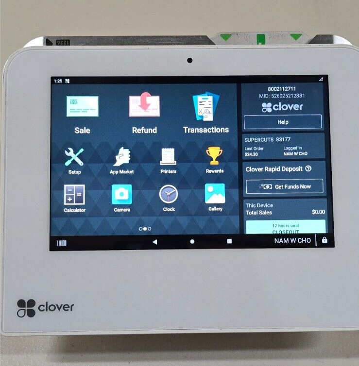 Clover Mini C302U POS System (Wi-Fi + Cellular) with USB Hub Excellent Condition