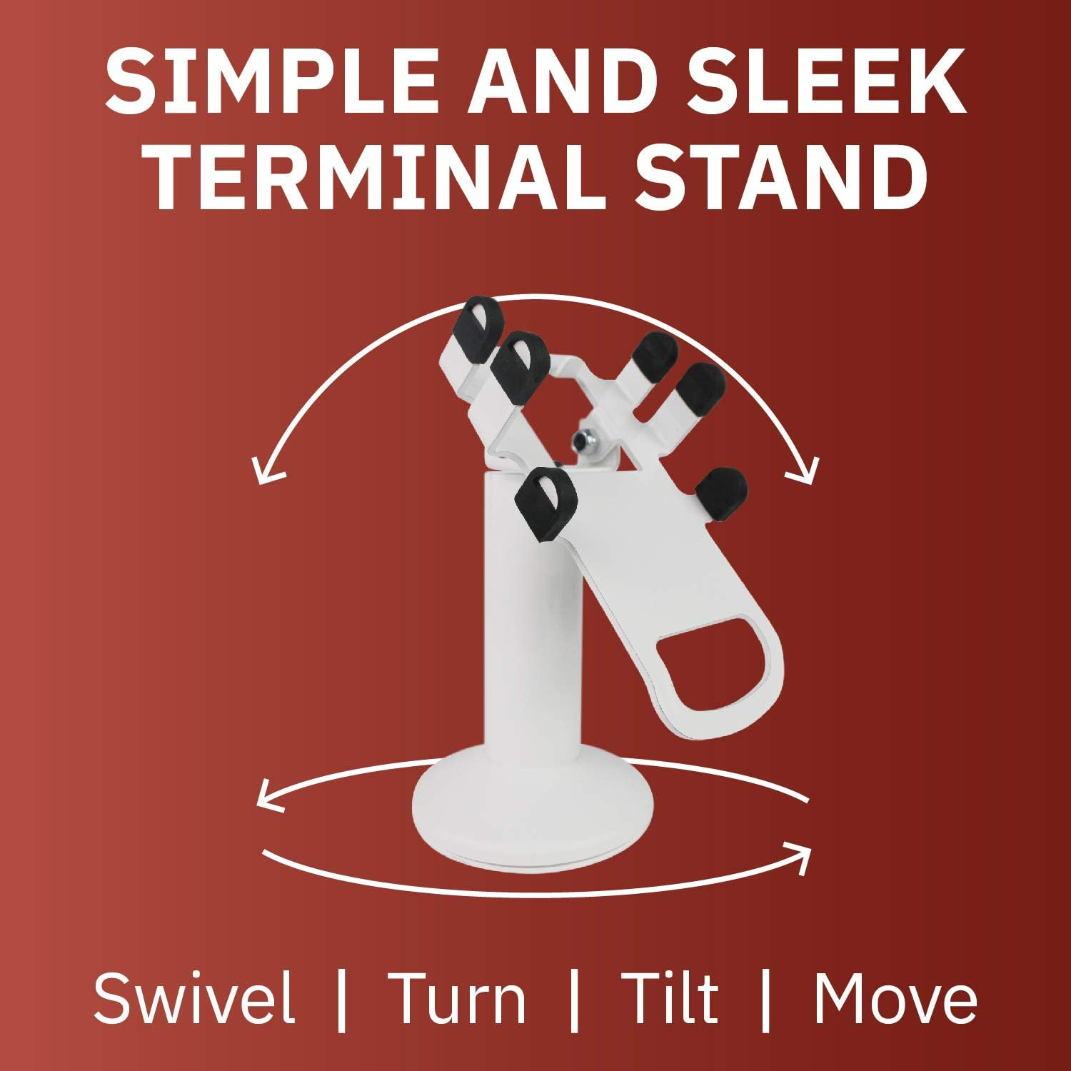 Dccstands Swivel and Tilt Clover Flex Terminal Stand, Screw-In and Adhesive