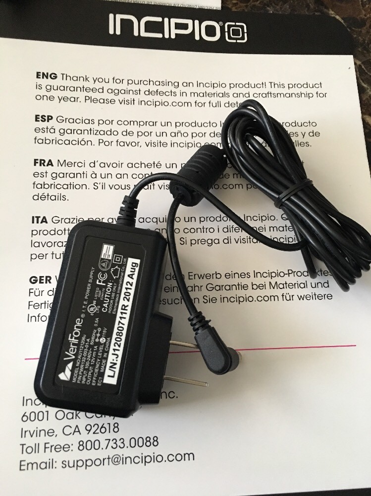 Lot Of(10)NEW! Verifone 12V Power Supply AU1121206U P/N PWR132-003-01-A