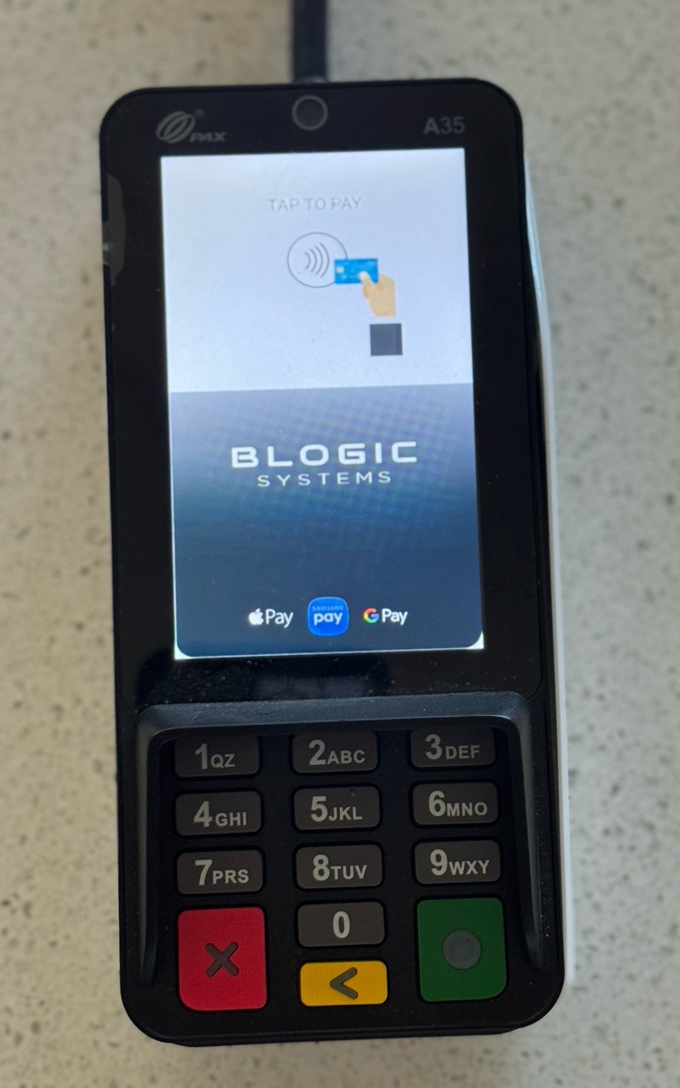 PAX A35 Android Smart Payment Terminal POS PIN Pad w Power Supply & Cable Tested