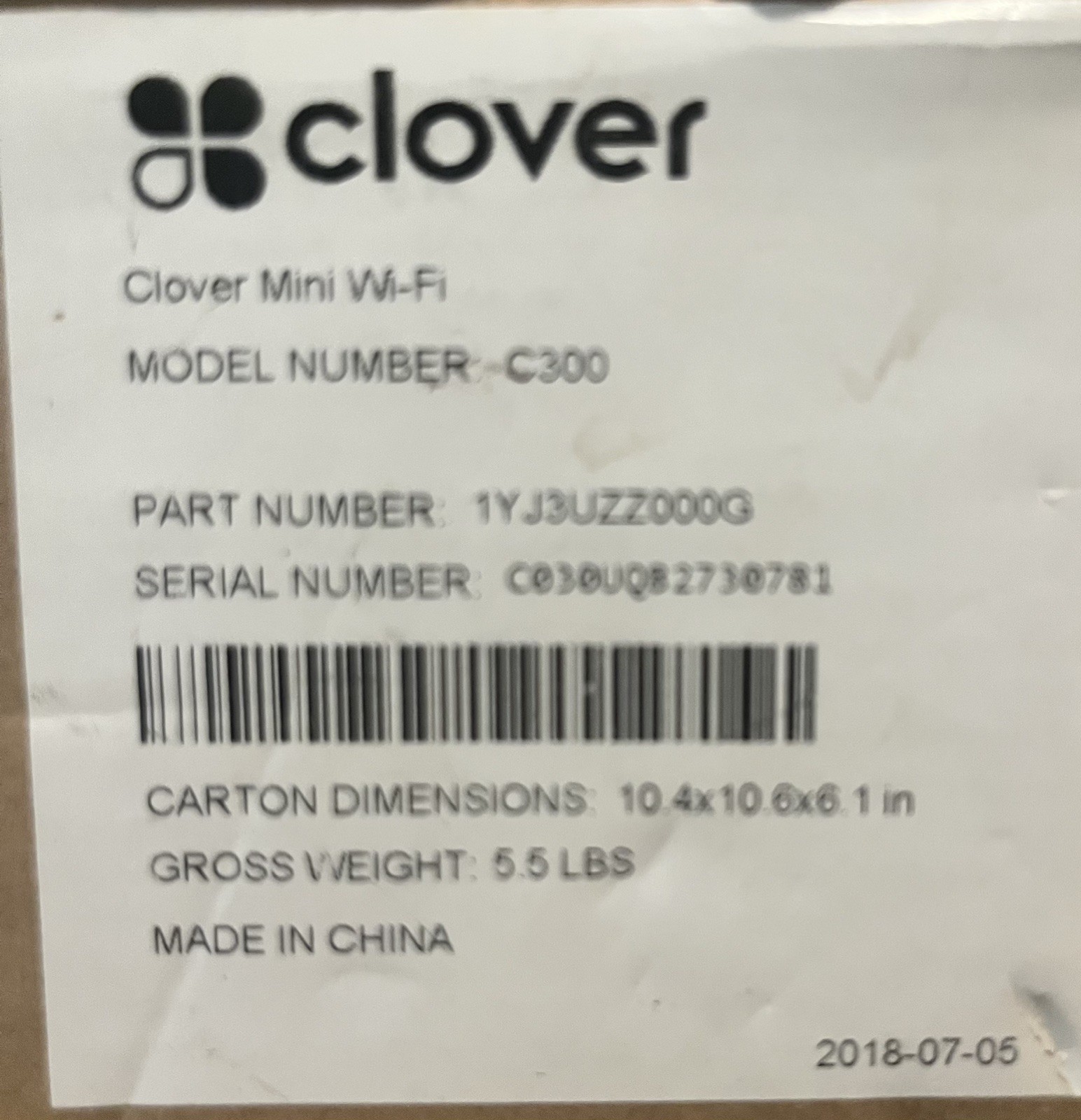 Clover Station mini c300 Solo All-in-one POS