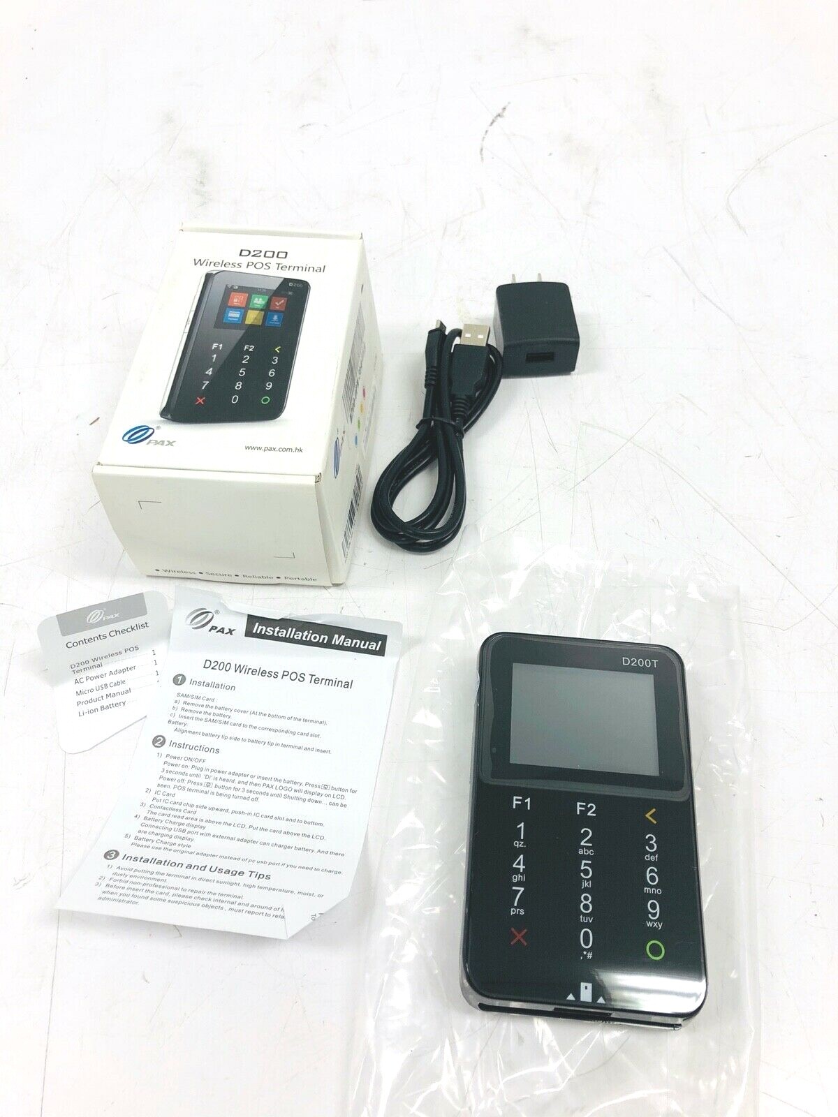 PAX D200 Wireless Payment Terminal for Apple Android MiFi D200-OPW-364-11LA