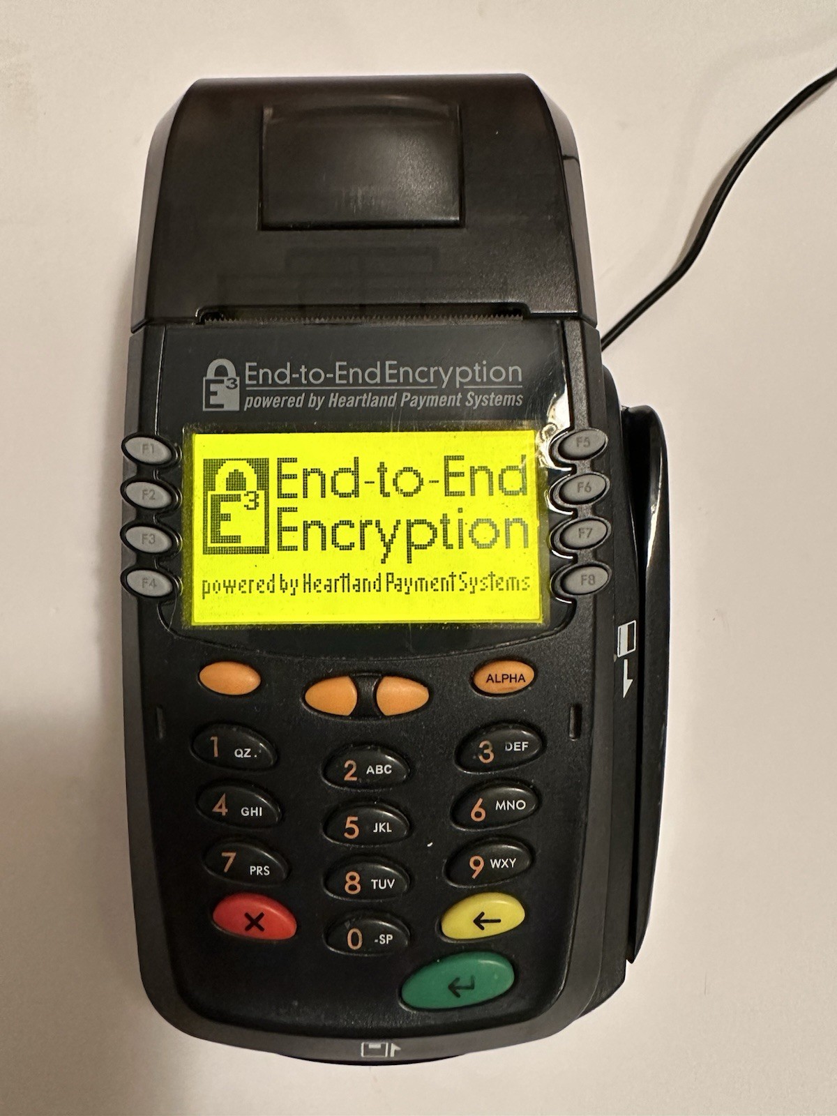 E3 Credit Card Terminal Heartland Payment Systems with Chip Reader and Printer