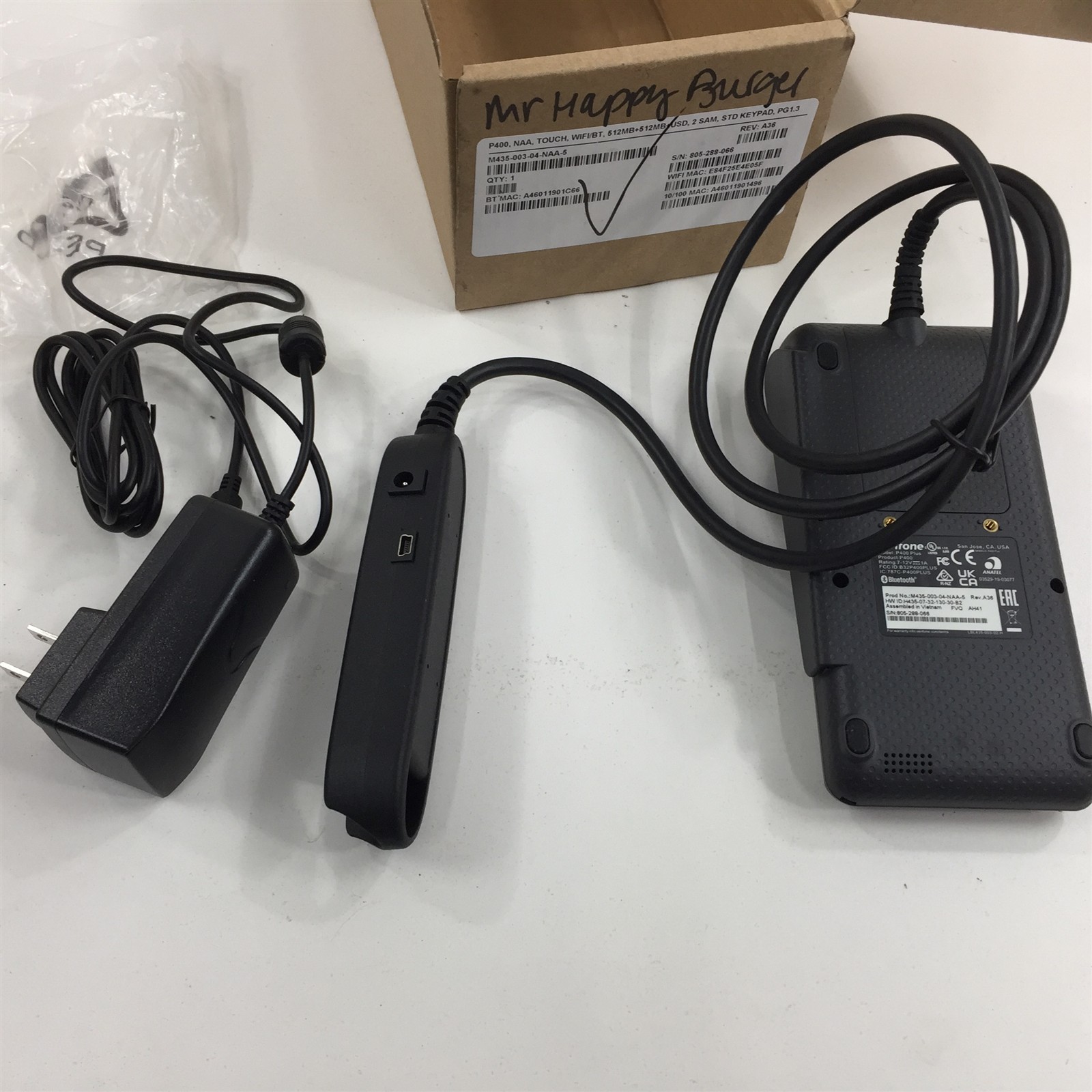 Verifone P400 Plus NAA Touch WIFI/BT 512MB+512MB STD Keypad M435-003-04-NAA-5