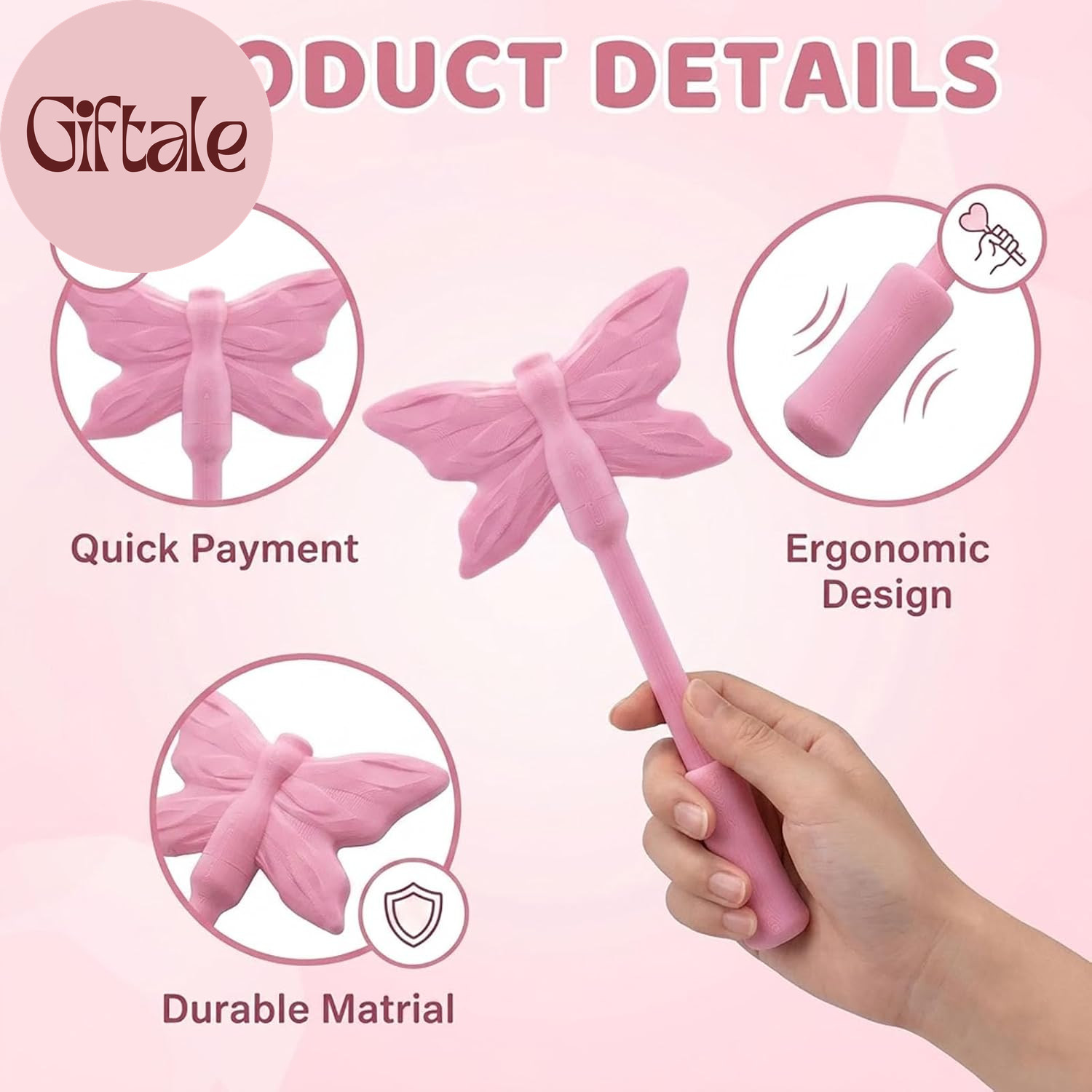 Detachable Butterfly Credit Card Wand, 3D Printed Tap to Pay Grabber Holder for