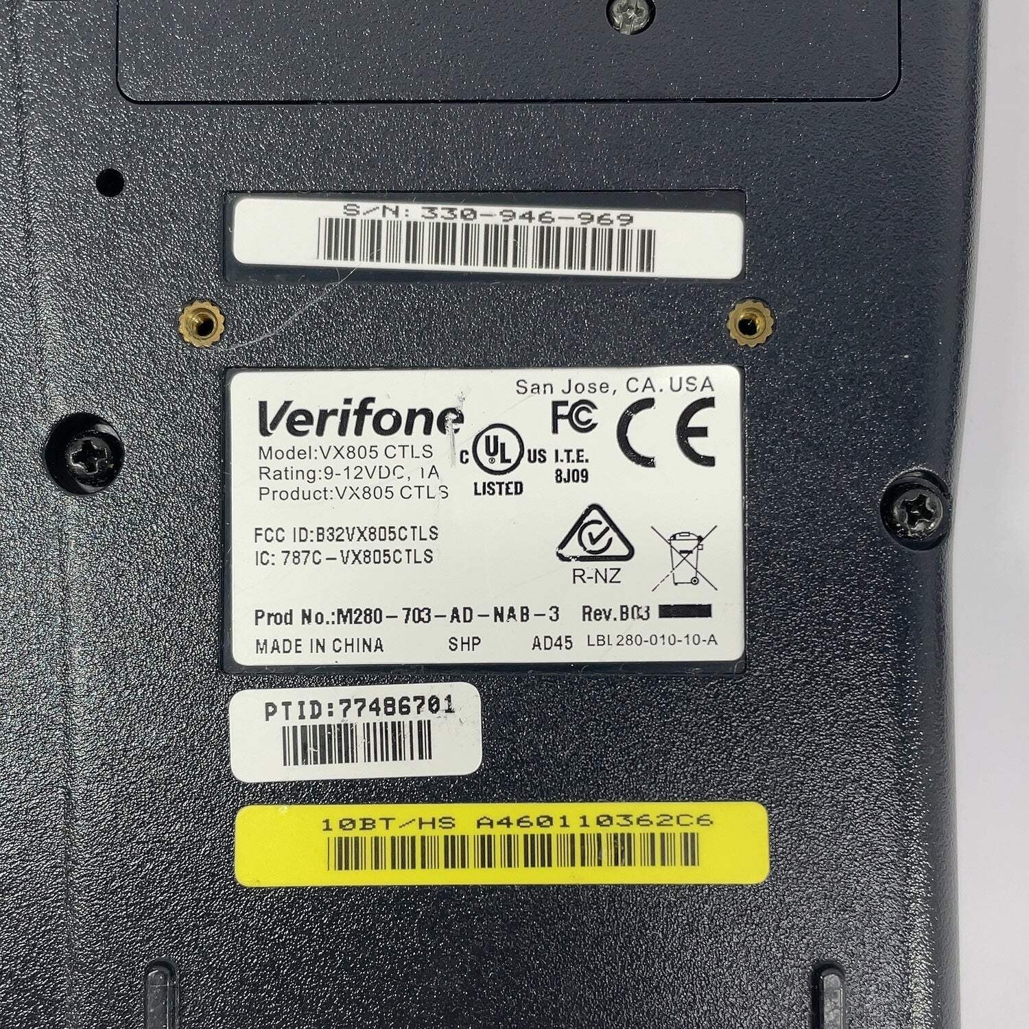 Verifone VX805 CTLS Credit Card Reader Slide & Chip Lot of 5