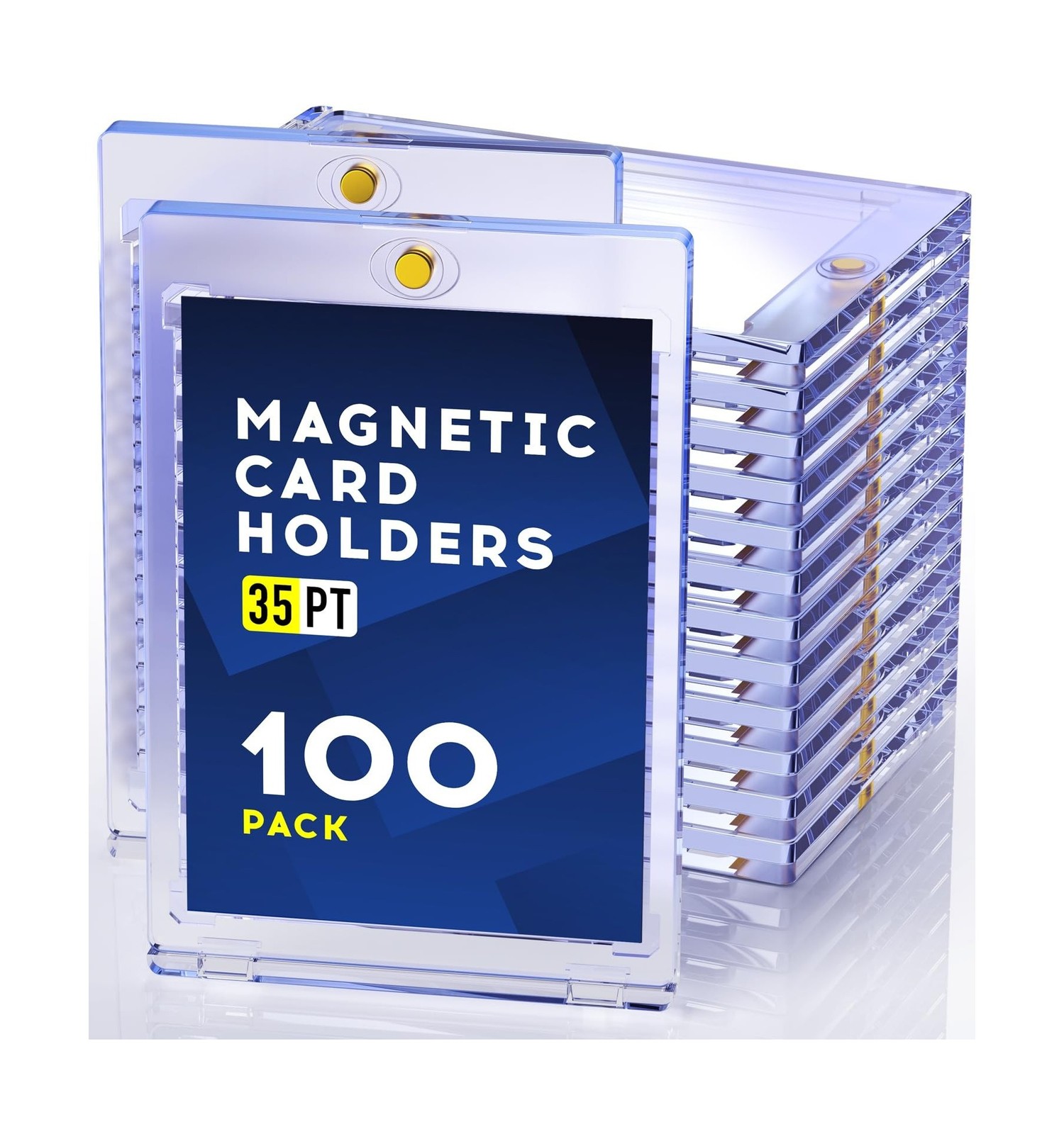 100ct Magnetic Card Holder, 35pt One Touch Card Holder, U-V Pro… USA FAST SHIP