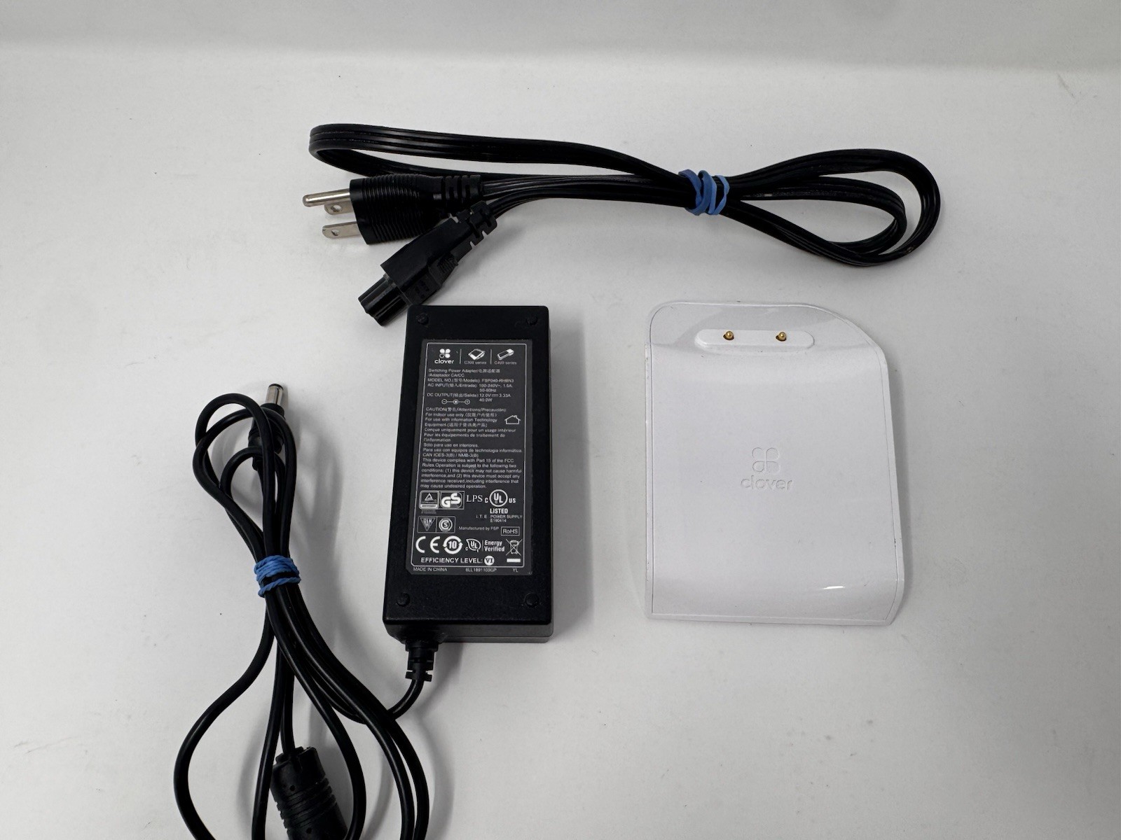Clover Flex Cradle Dock Model K400 with OEM Power Adapter Tested Works B