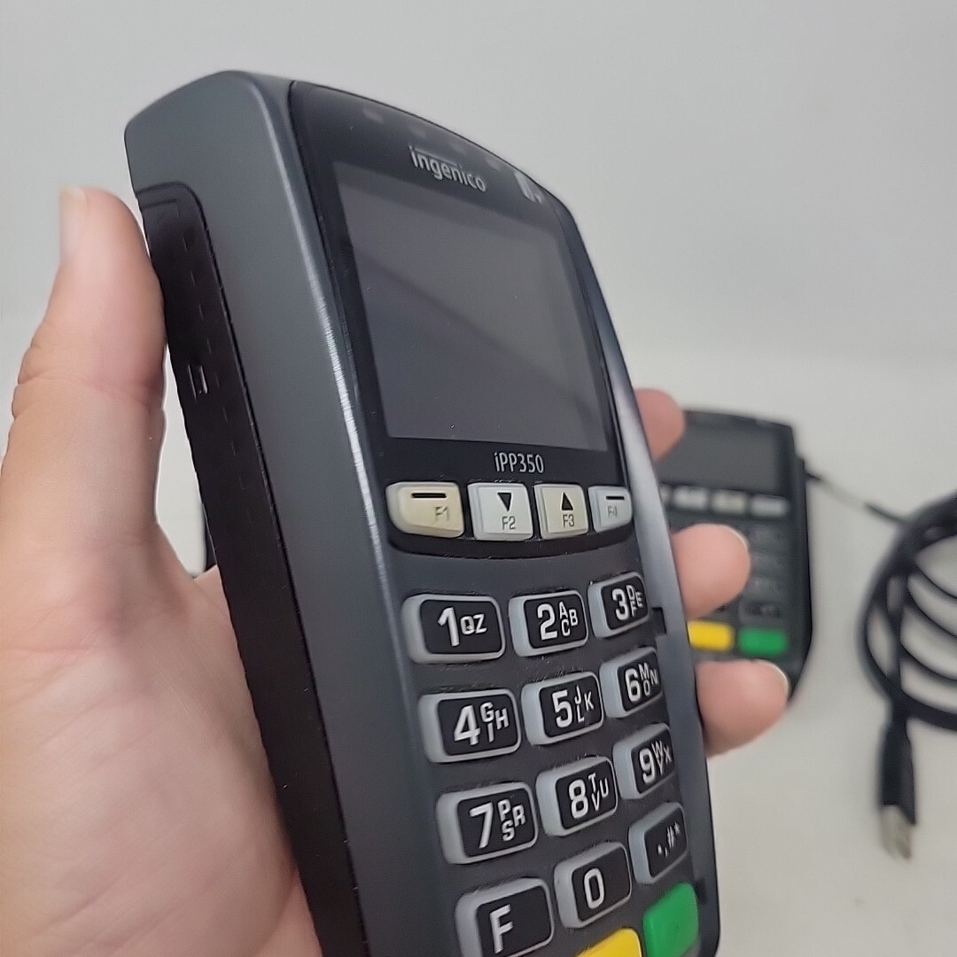 (2) Ingenico iPP350 Credit Card Payment Terminal Set with USB Cable