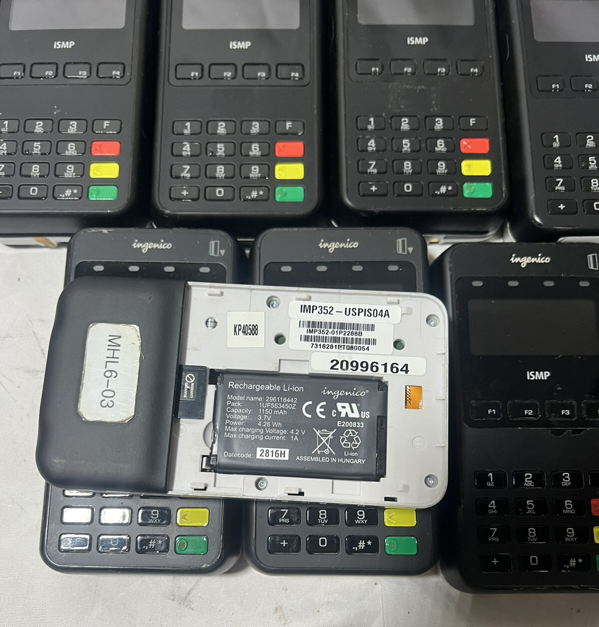 Lot 17 Ingenico iSMP Bluetooth Companion Wireless NFC Terminal IMP352 PARTS ONLY