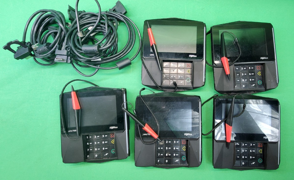 *AS IS* LOT OF 5 Ingenico Lane 7000 Credit Card Terminal