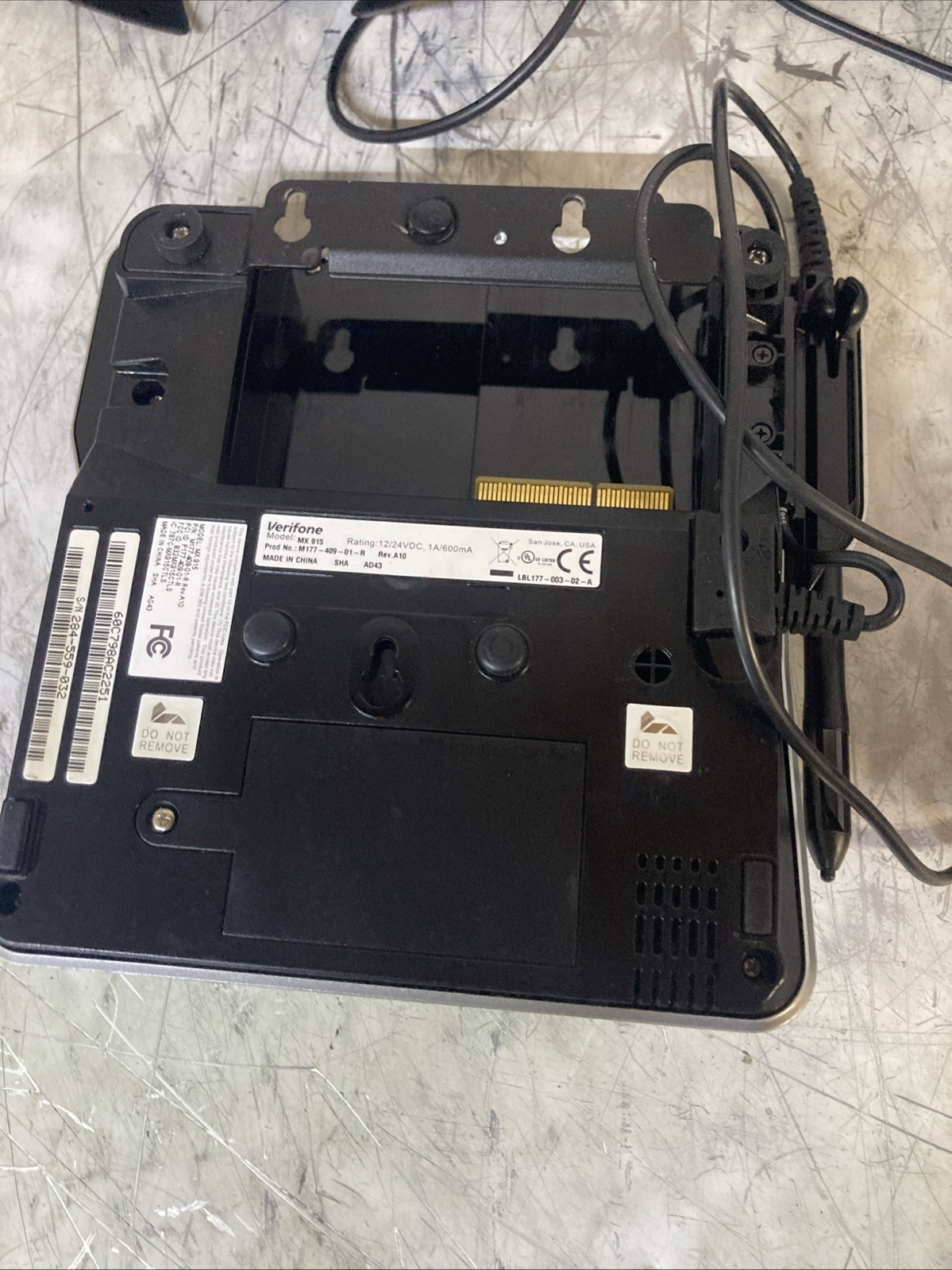 VeriFone MX 915 Credit Card Pinpad Terminal no power adapter untested lot of 5