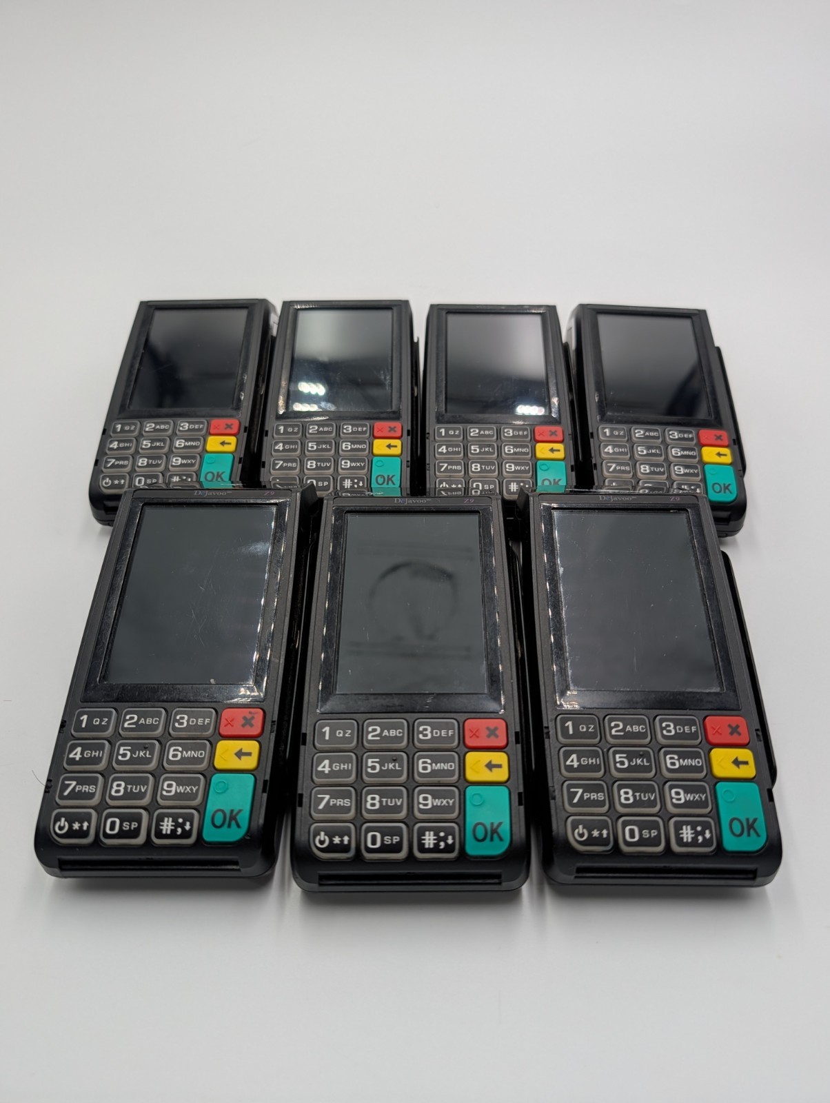 Dejavoo Z9 Payment Terminals – Lot of 7 VEGA3000 Powers On Core Menu As Is Parts