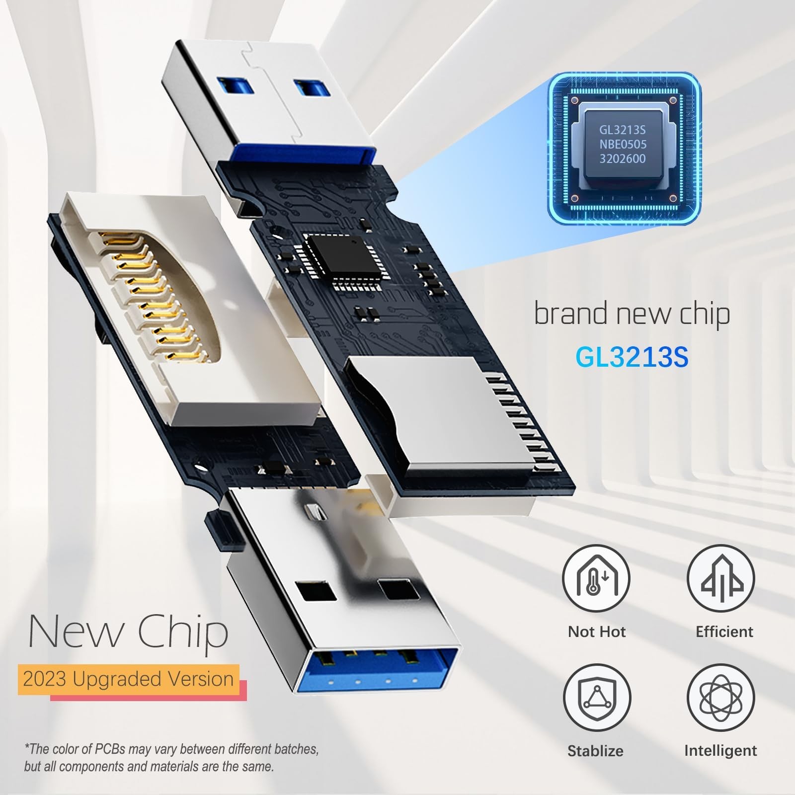 USB3.0 Micro SD Card Reader, 5Gbps 2-in-1 SD Card Reader to USB Adapter, Wans…