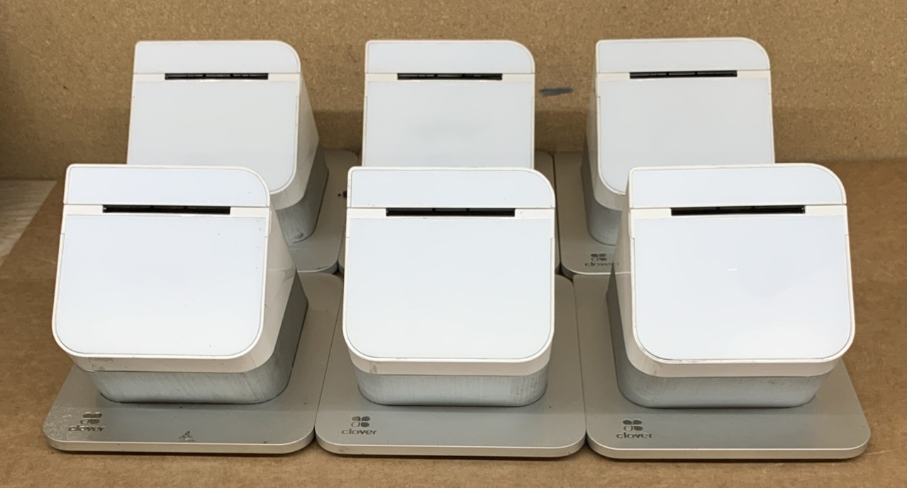 Clover POS P550 Contactless Printer with Customer Facing Display screen Lot Of 8