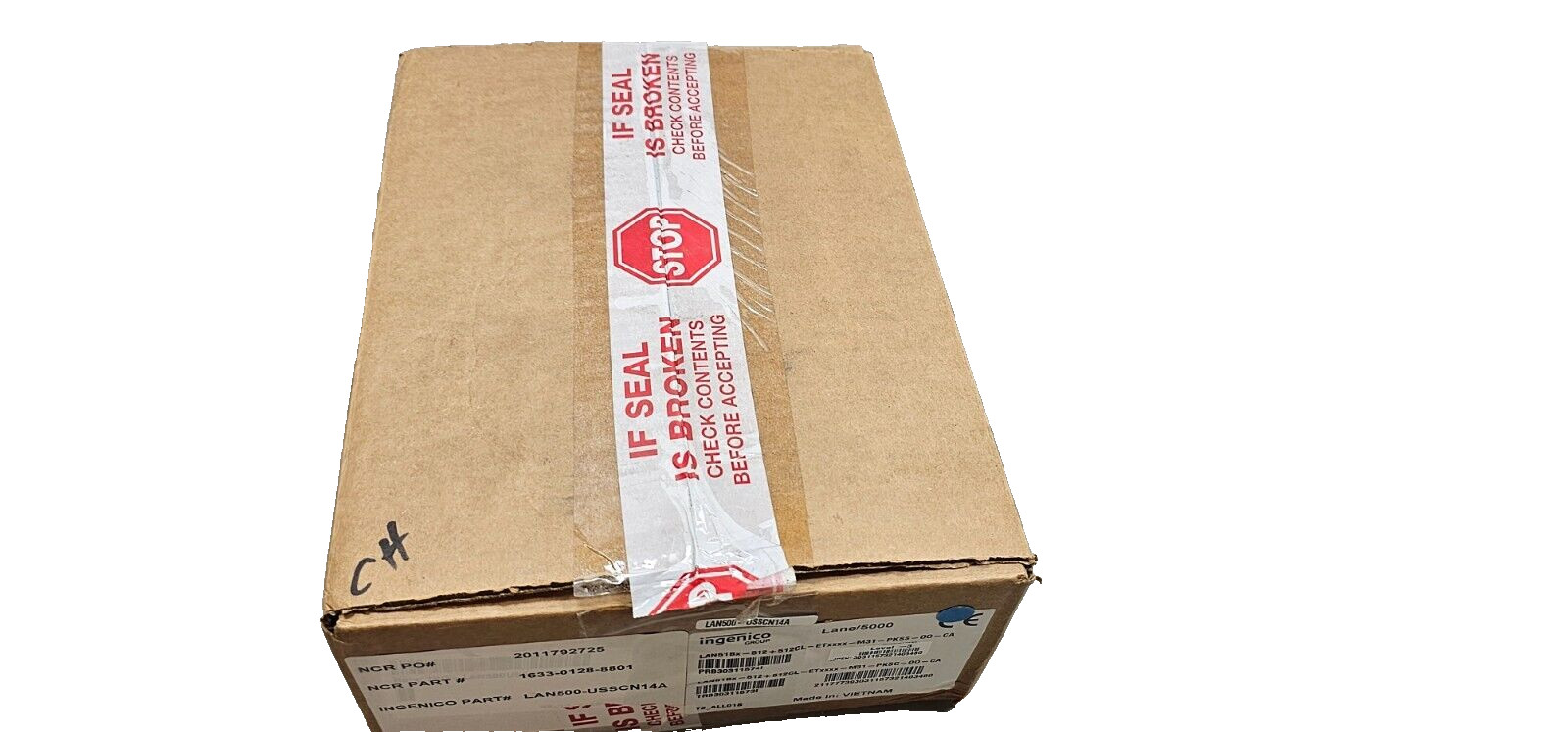 NIB Ingenico Lane 5000 V3 Payment Terminal w/ PSU, Stylus, Cable, PRB30311574I