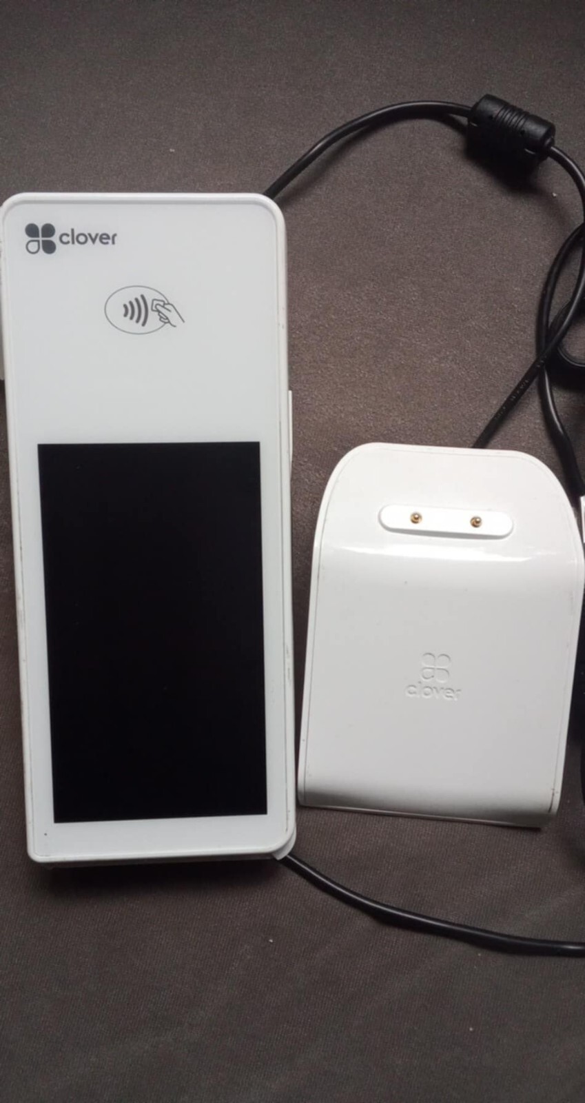 Clover Flex Credit Card Machine and Charger Model K400 No Rubber Cover