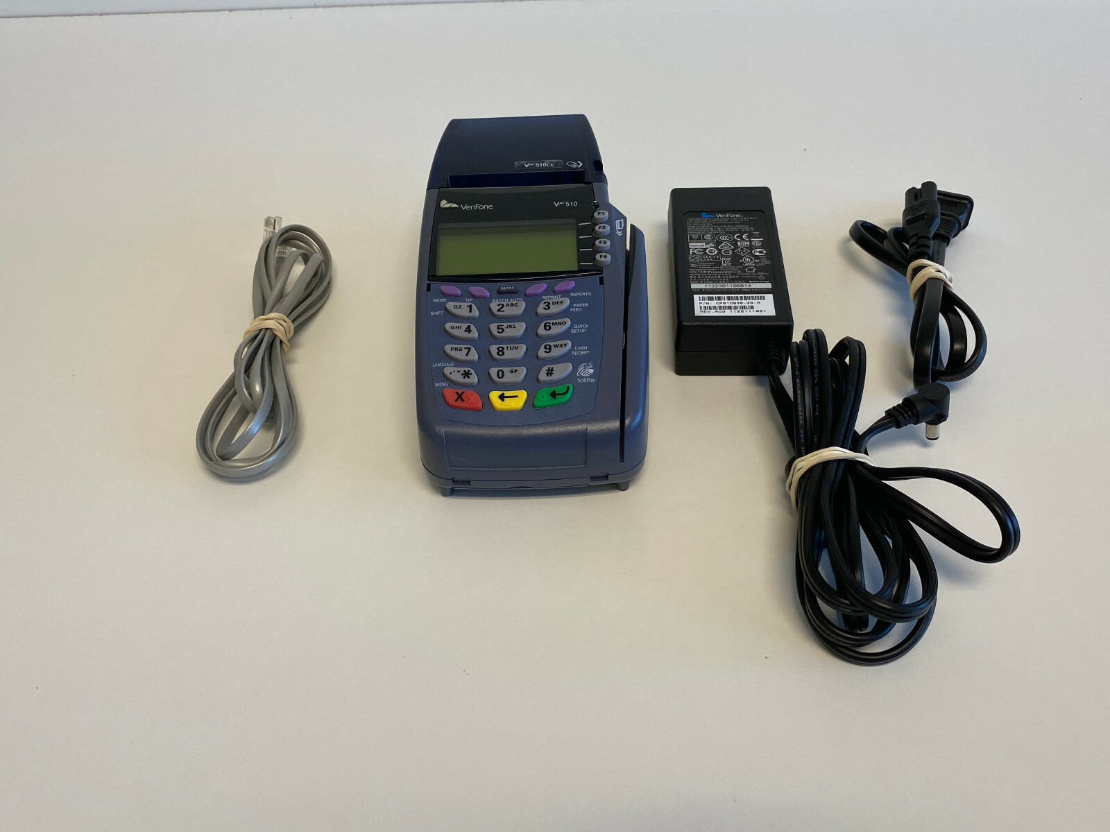 PP15: Verifone OMNI 5100 Credit Card Reader W/ Power Supply & Telephone Cable