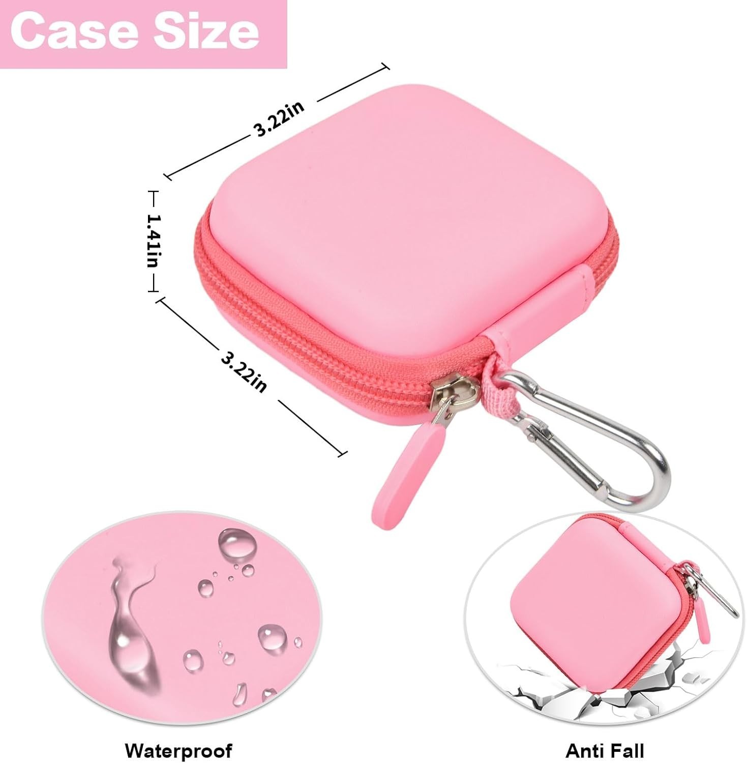 Pink Hard EVA Chip Card Reader Case – Lightweight & Water-Resistant Protection