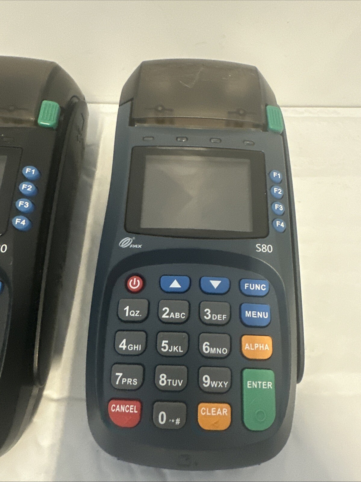 2 Pax POS S80 Credit Card Machine Terminal Chip Swipe Pin Pad – Untested No Cord