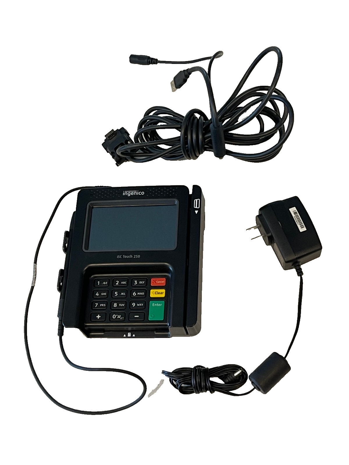 Ingenico iSC Touch 250 Credit Card Reader w/ Stylus + Cable + Charger