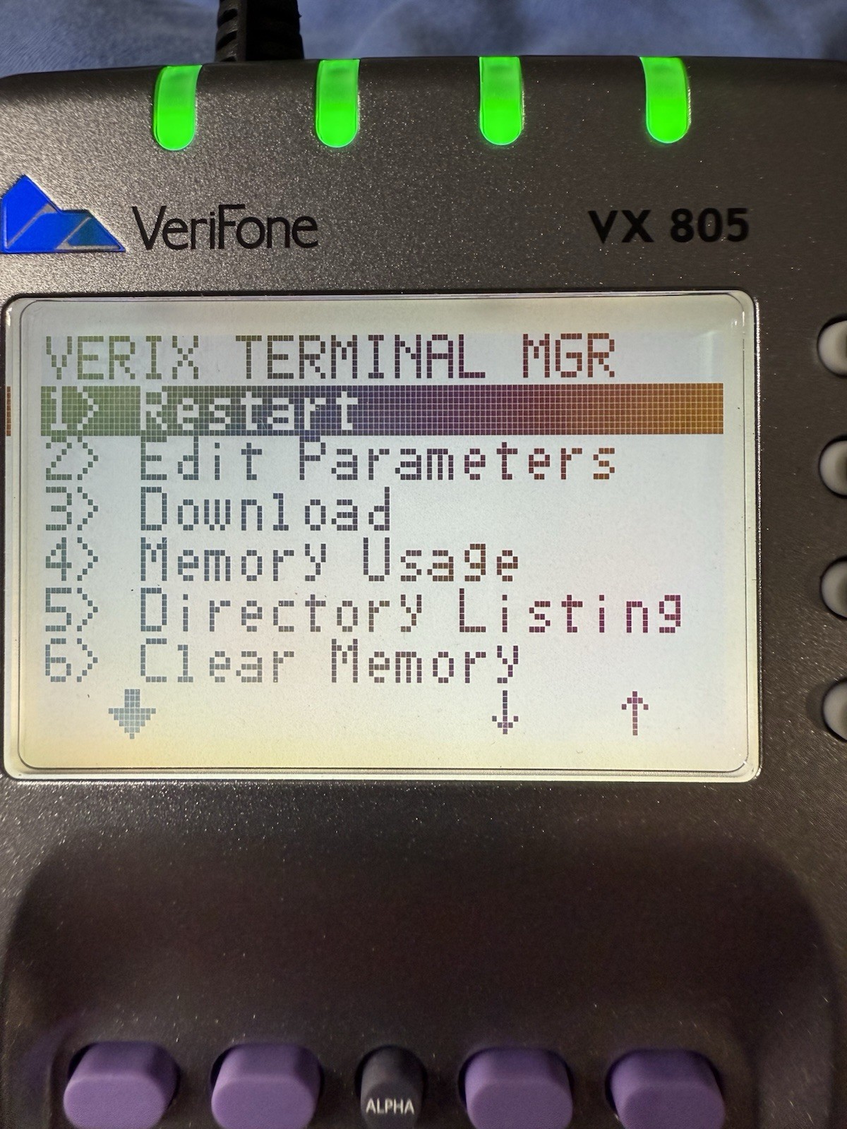 BUNDLE VeriFone VX805 Card/Chip Reader M280-703-AB-WWA-3 + Swivel Stand