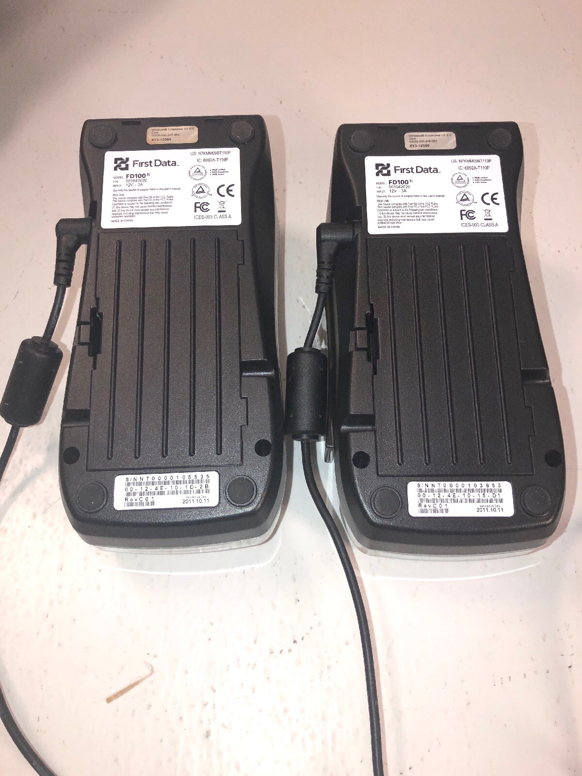 Lot -2 First Data FD100Ti Pin Pad POS Credit Card Reader