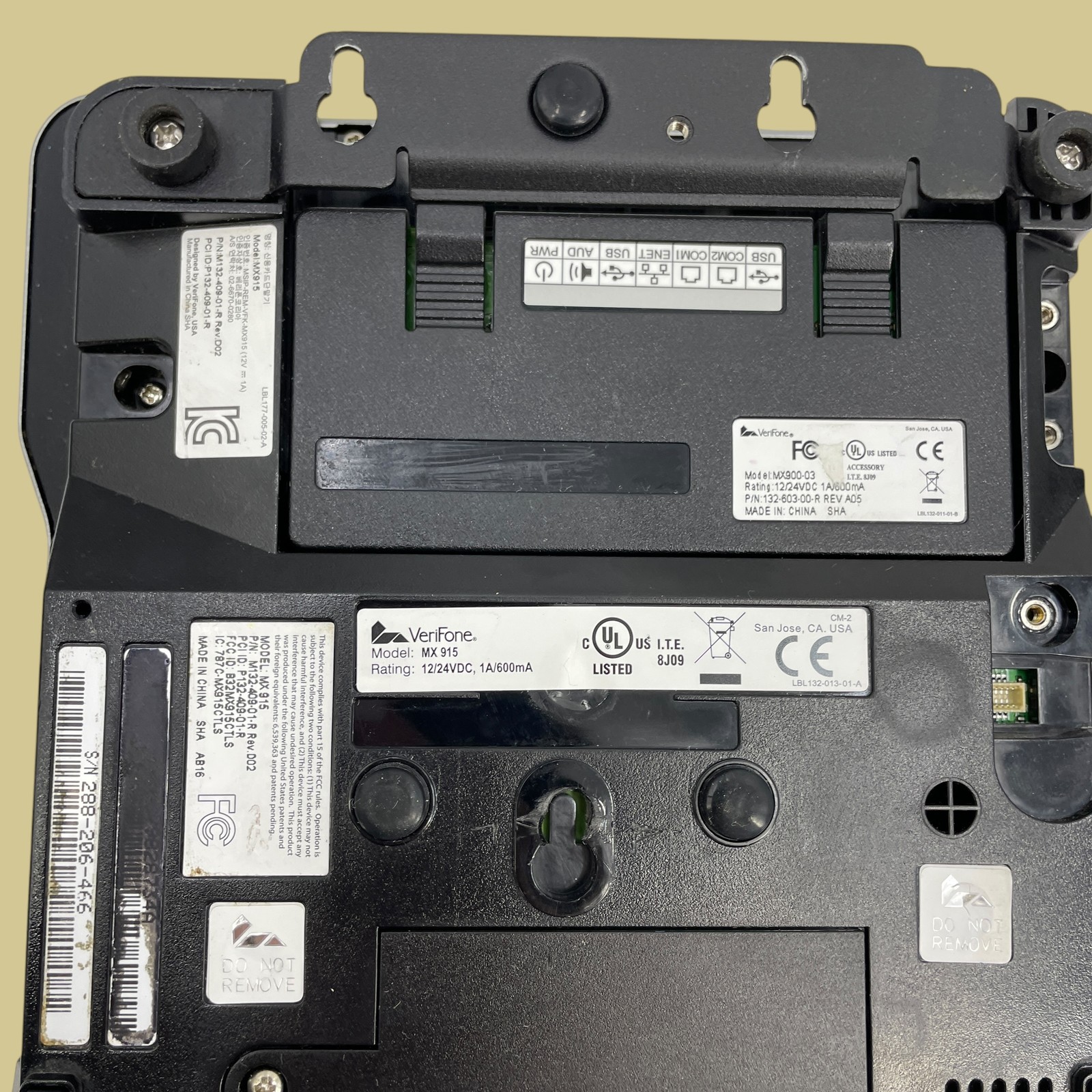 LOT OF 5 VeriFone Credit Card Terminal Model MX915 Terminal Machine #L8585