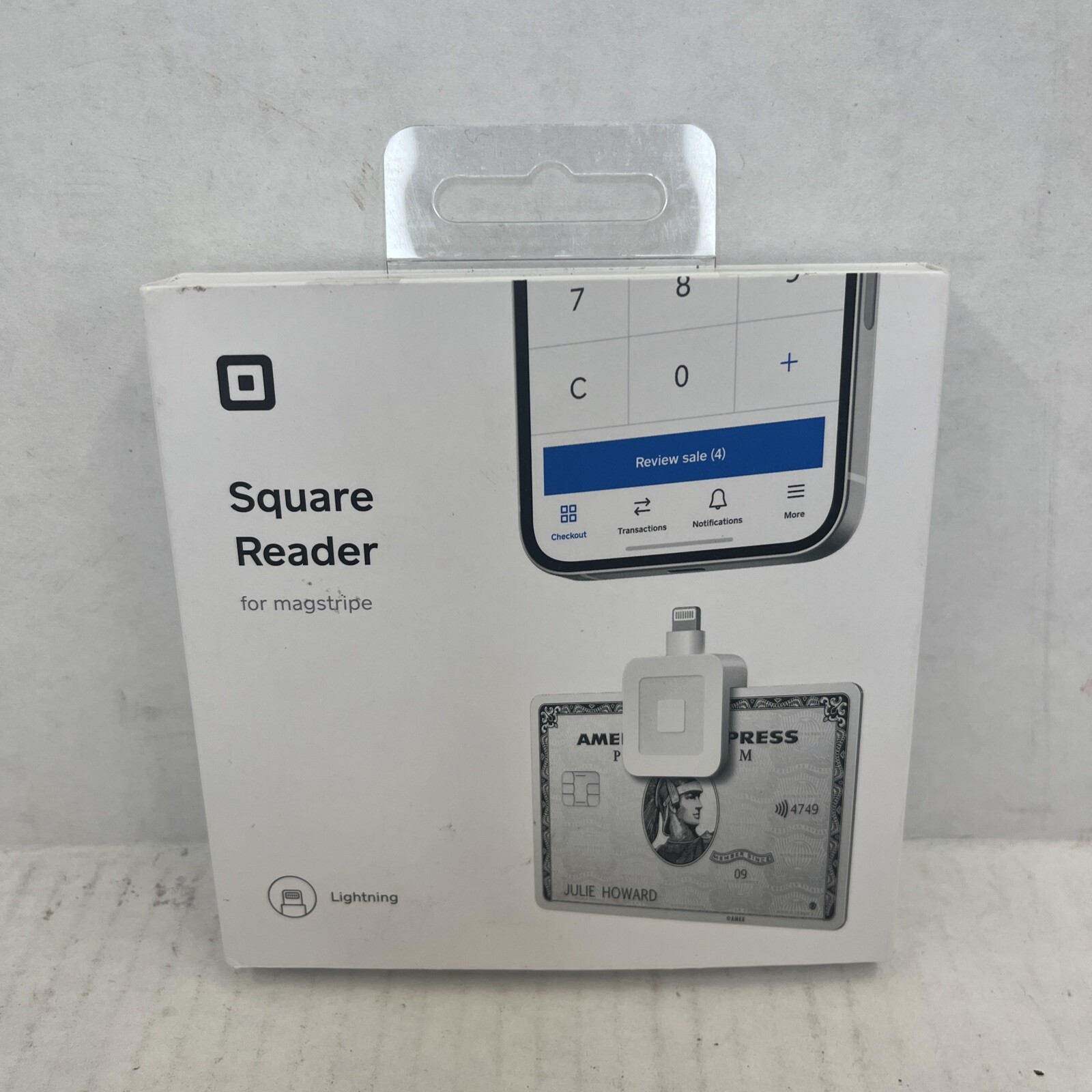NEW Square – Magstripe Reader with Lightning Connector – Glossy White