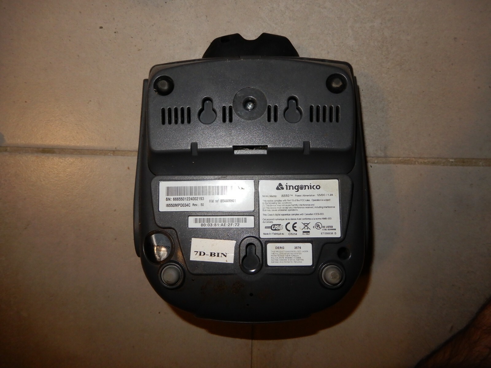 Ingenico i6550 Passport POS CC Credit Card Transaction Terminal Reader Gilbarco