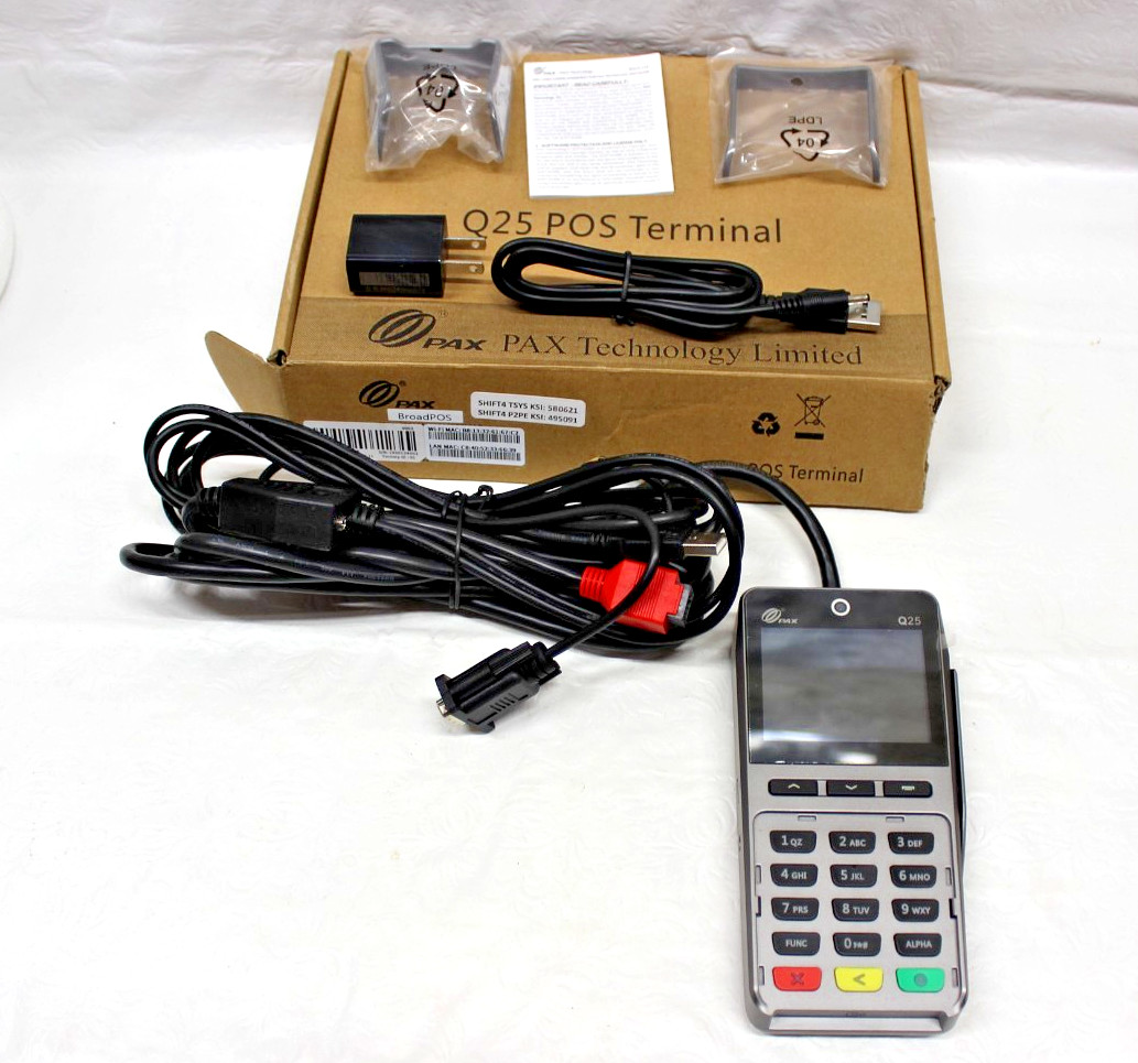 PAX Q25 SHIFT4 Smart PIN Pad (Q25-0UA-R75-04LA) POS Terminal NEW IN BOX