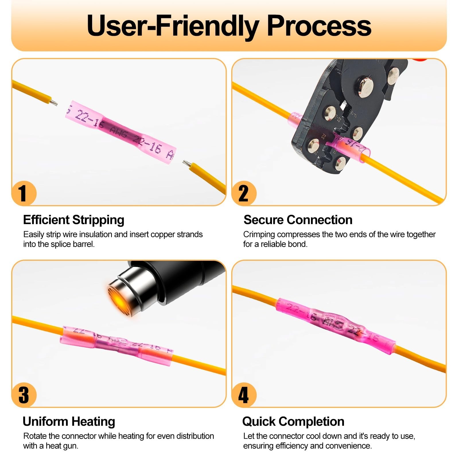 900Pcs Heat Shrink Butt Connectors, Waterproof Ultimate Electrical Connector …