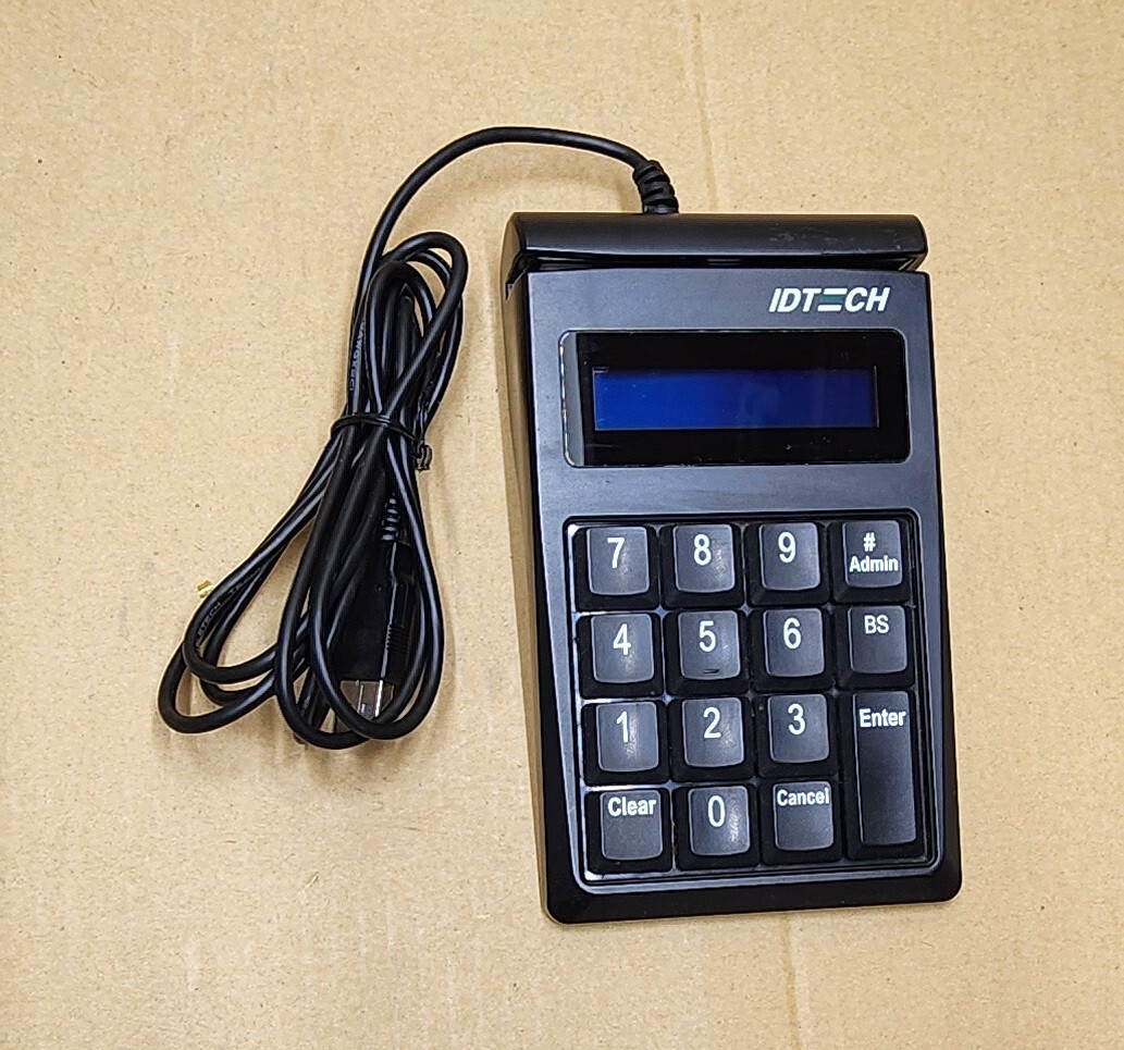 lot of 2 Idtech IDKE-534833BL SecureKey M130 Encrypted Keypad FOR PARTS ONLY